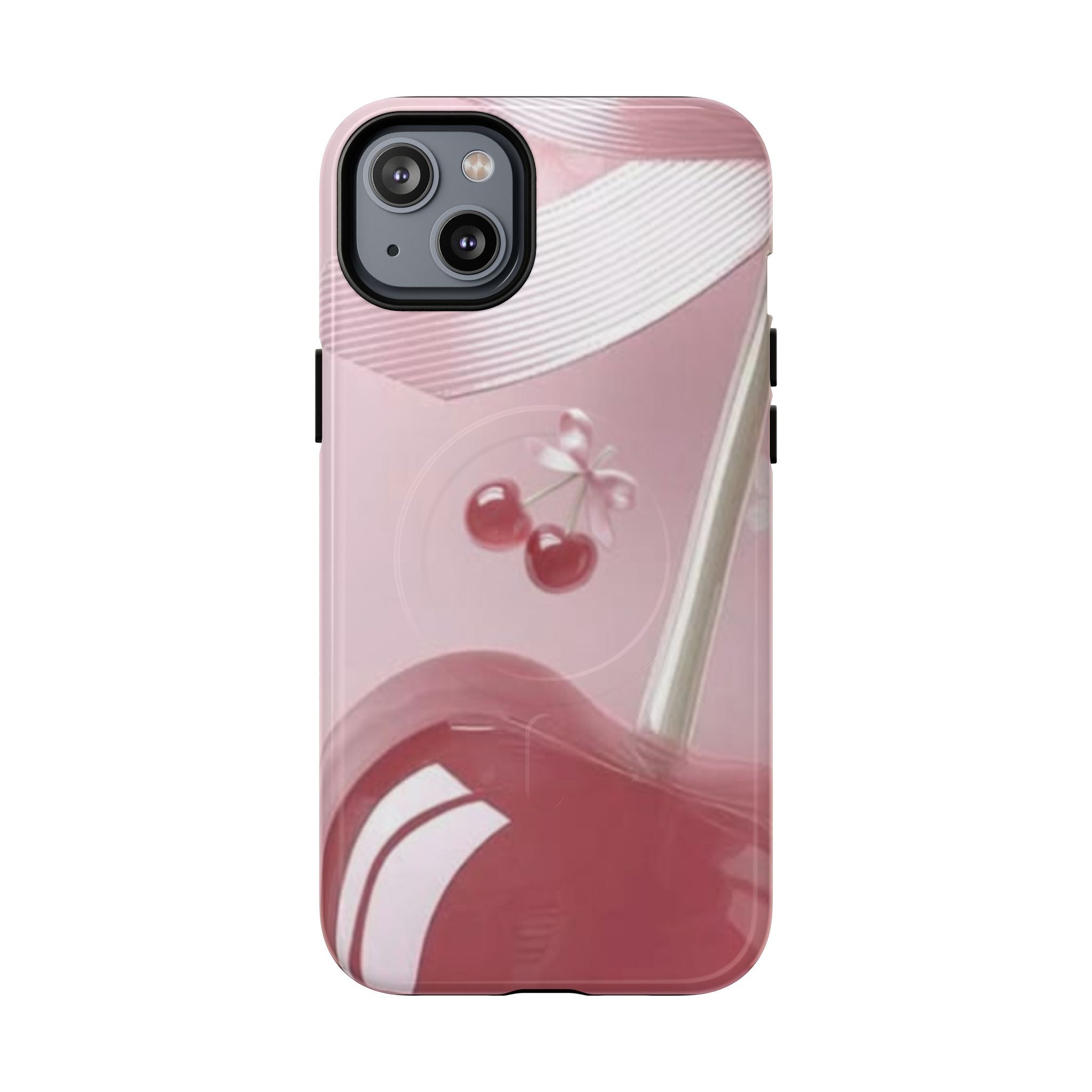 Pink Cherry MagSafe Phone Case — Tough Protective Cherry Design