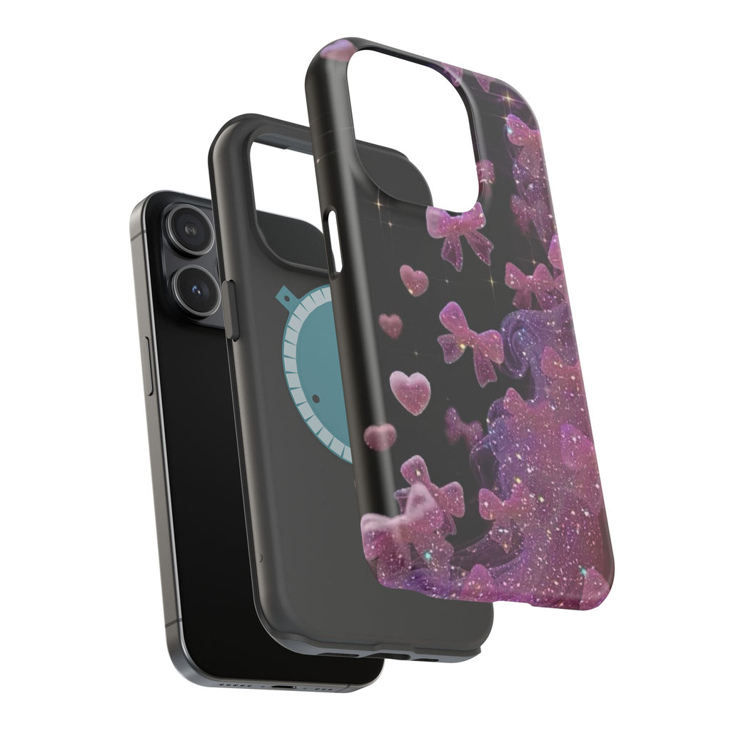 Galaxy Pink Butterflies Phone Case — Magnetic Impact-Resistant