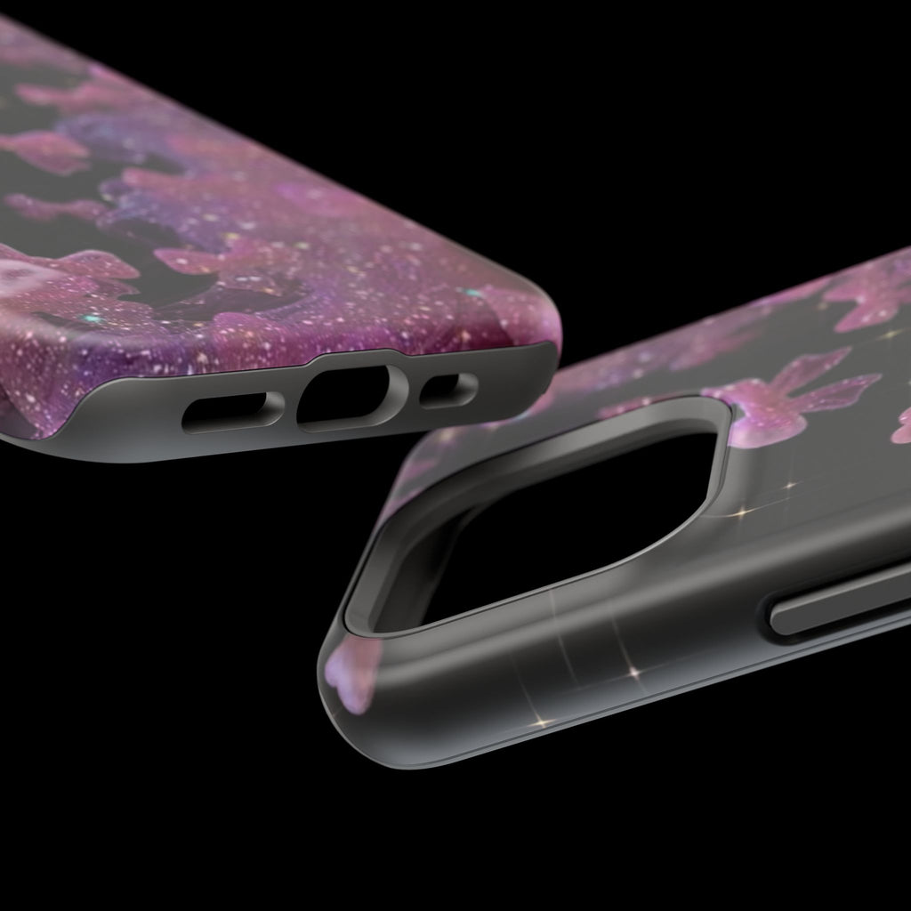 Galaxy Pink Butterflies Phone Case — Magnetic Impact-Resistant