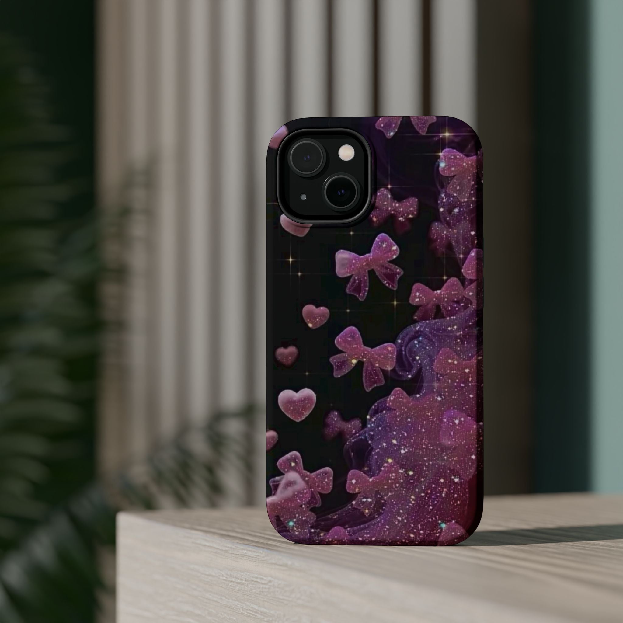 Galaxy Pink Butterflies Phone Case — Magnetic Impact-Resistant