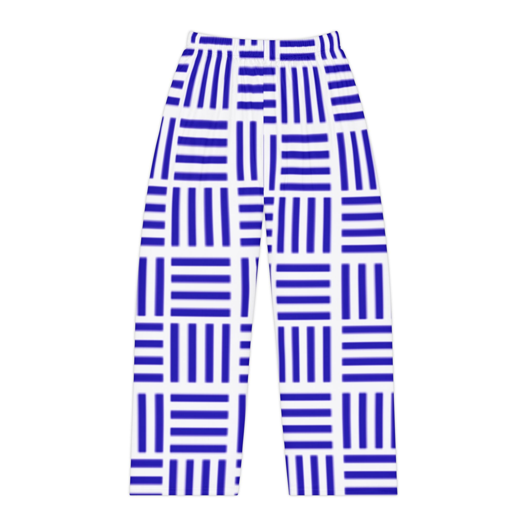 Blue Geometric Stripe Women's Pajama Pants
