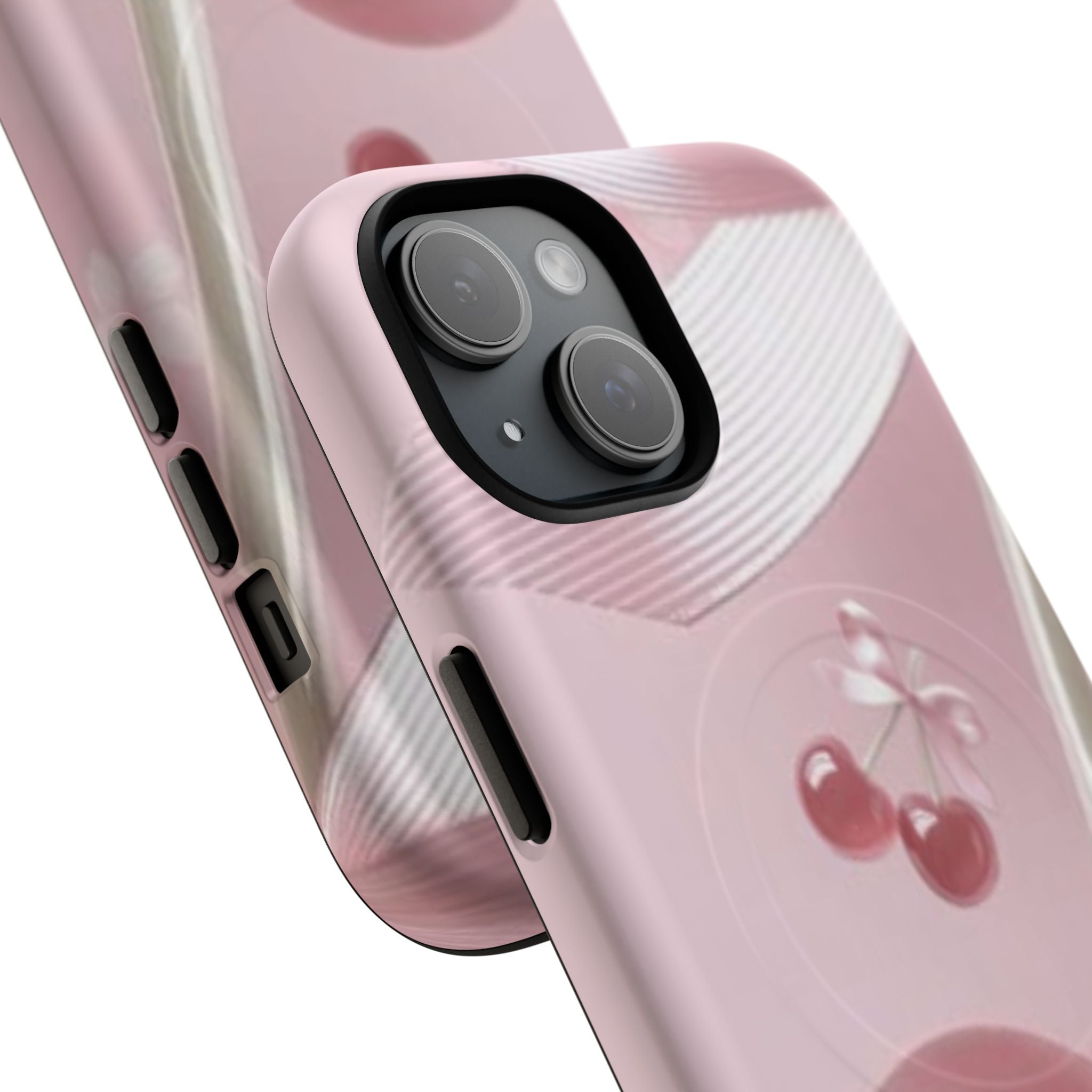 Pink Cherry MagSafe Phone Case — Tough Protective Cherry Design