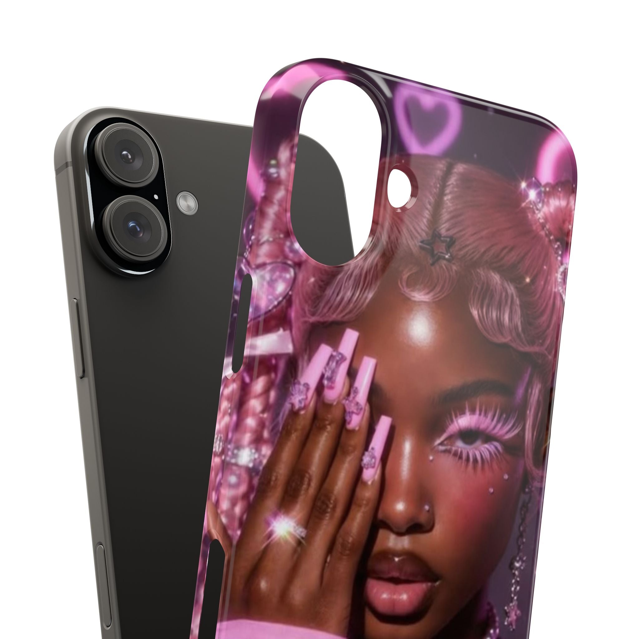 Pink Glam Slim Phone Case — Butterfly Jewels Fashion iPhone Cover