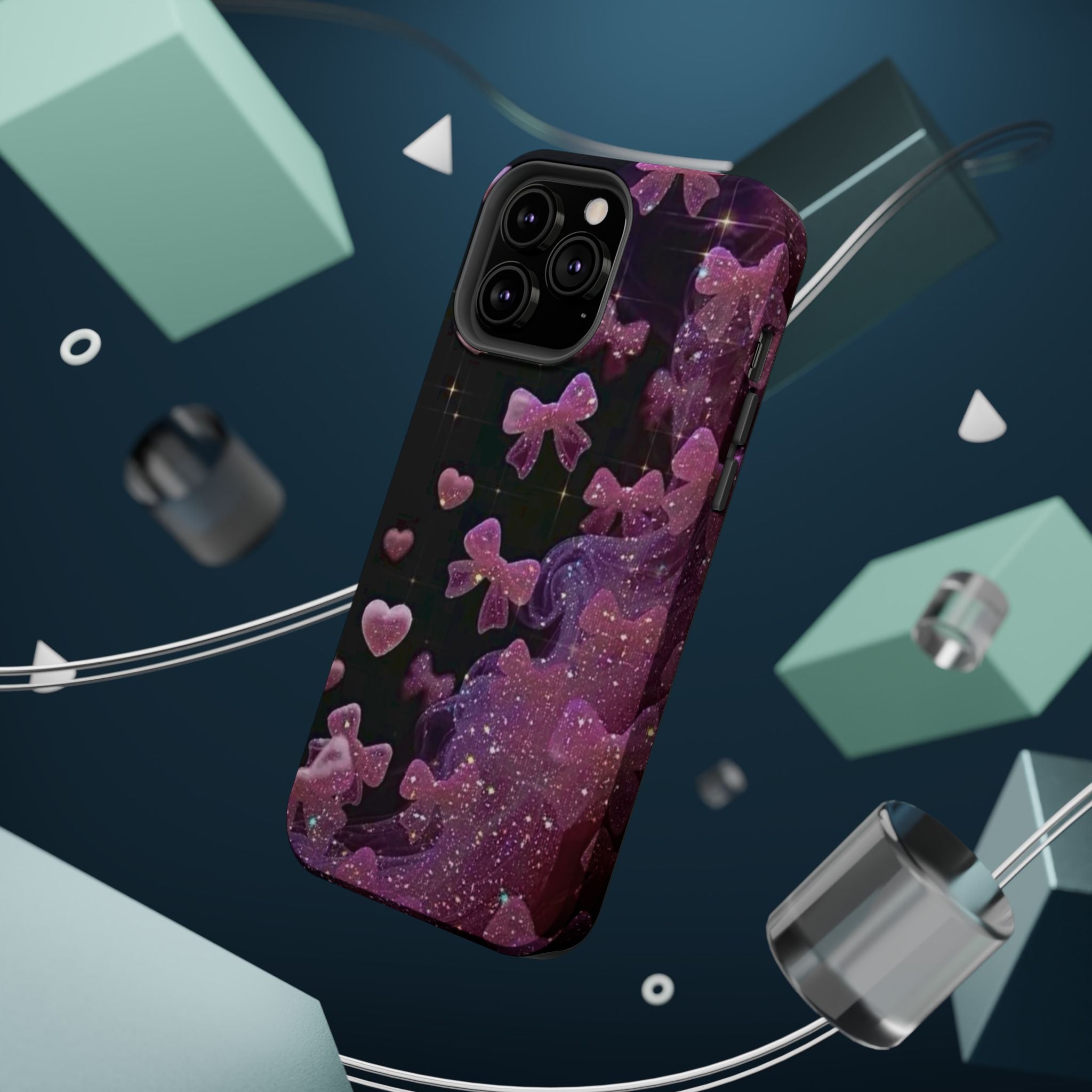 Galaxy Pink Butterflies Phone Case — Magnetic Impact-Resistant