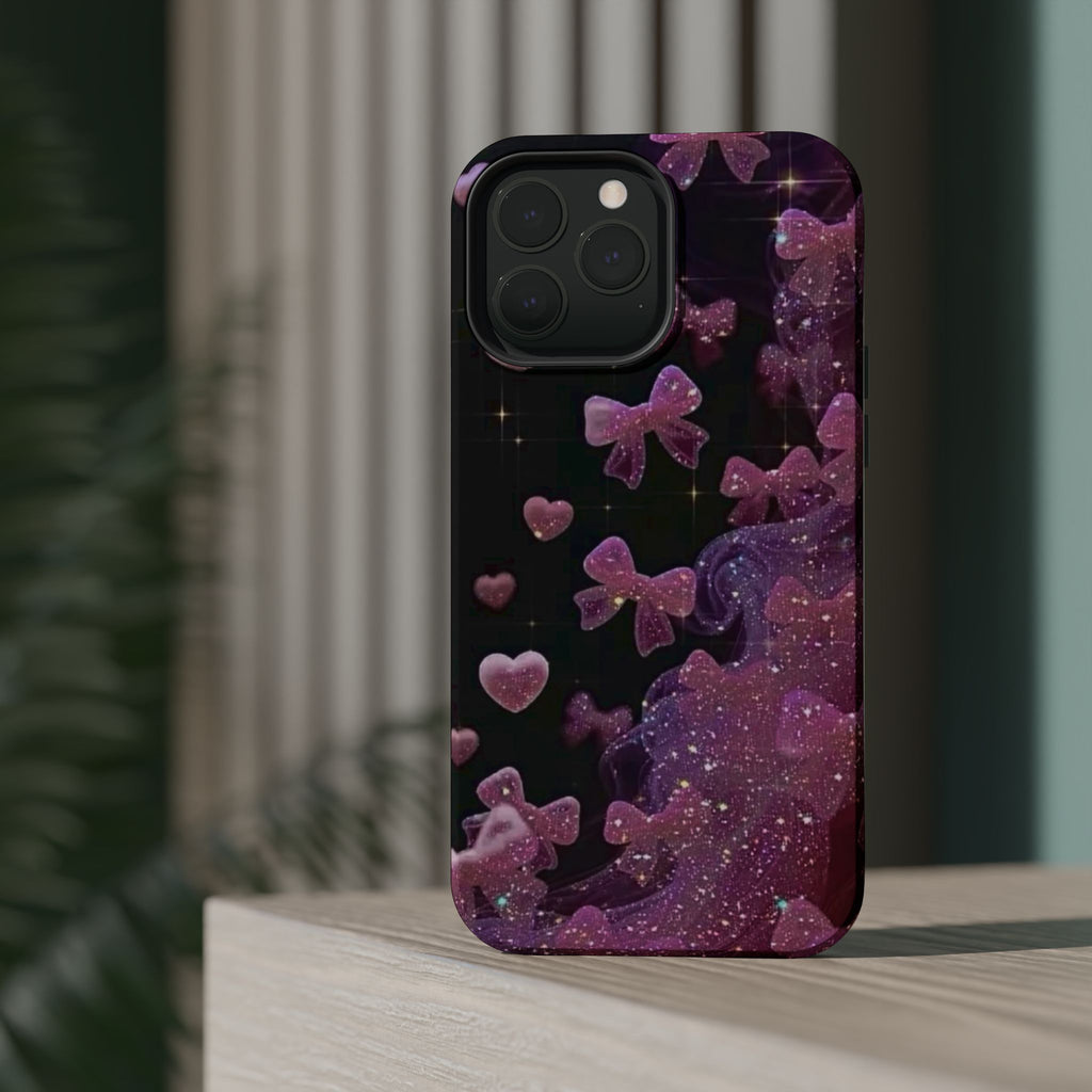 Galaxy Pink Butterflies Phone Case — Magnetic Impact-Resistant