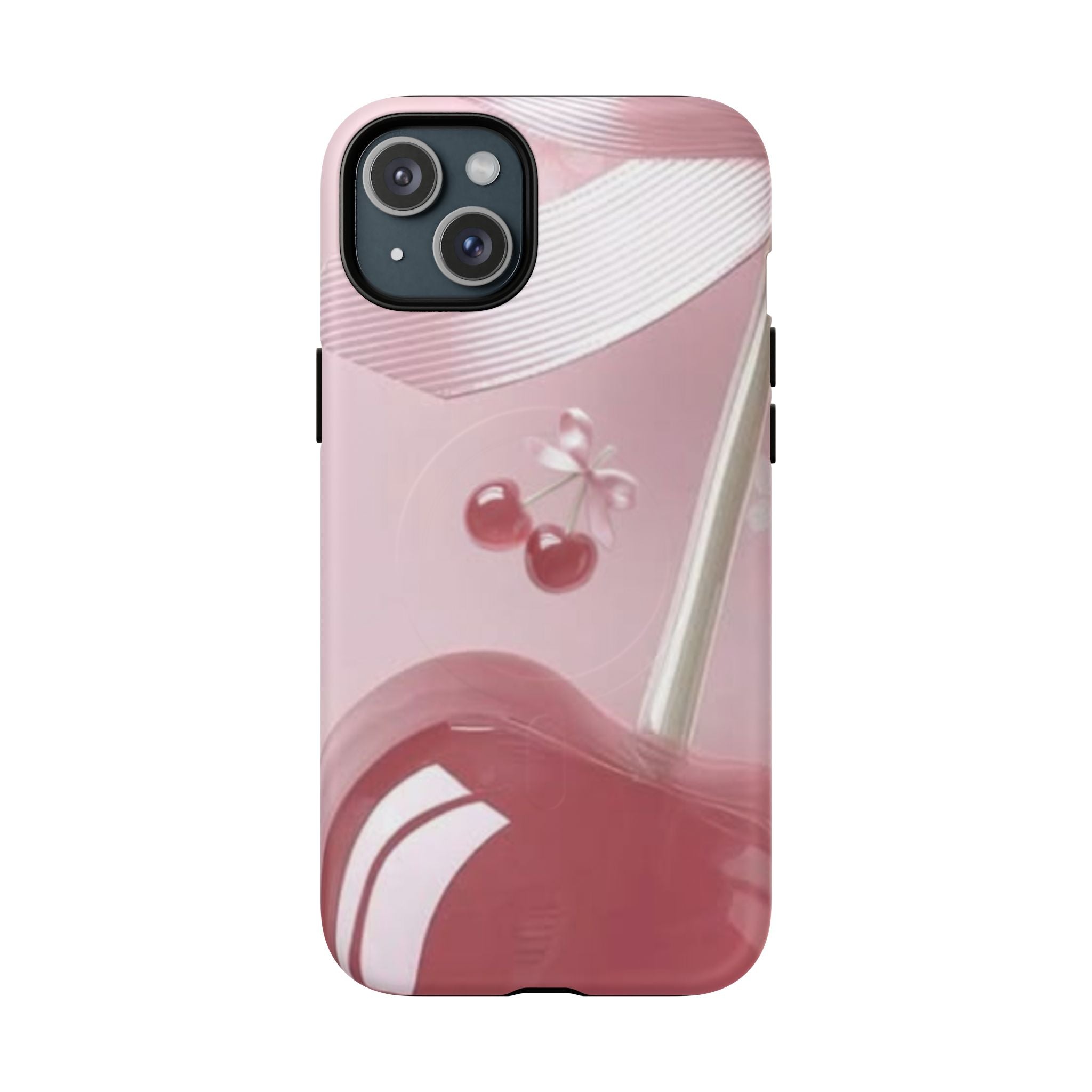 Pink Cherry MagSafe Phone Case — Tough Protective Cherry Design