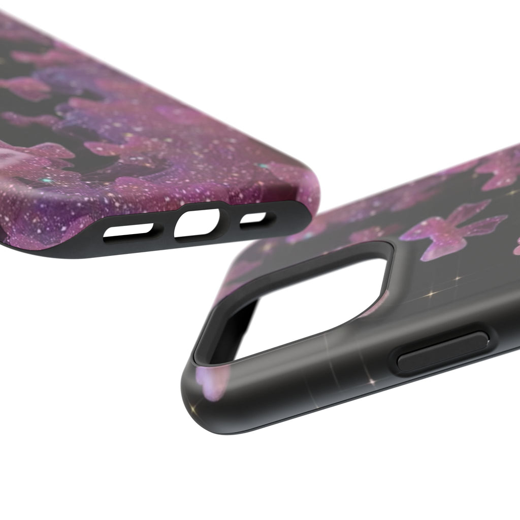 Galaxy Pink Butterflies Phone Case — Magnetic Impact-Resistant