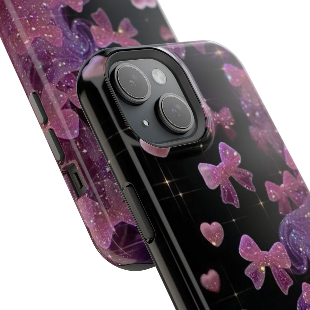 Galaxy Pink Butterflies Phone Case — Magnetic Impact-Resistant