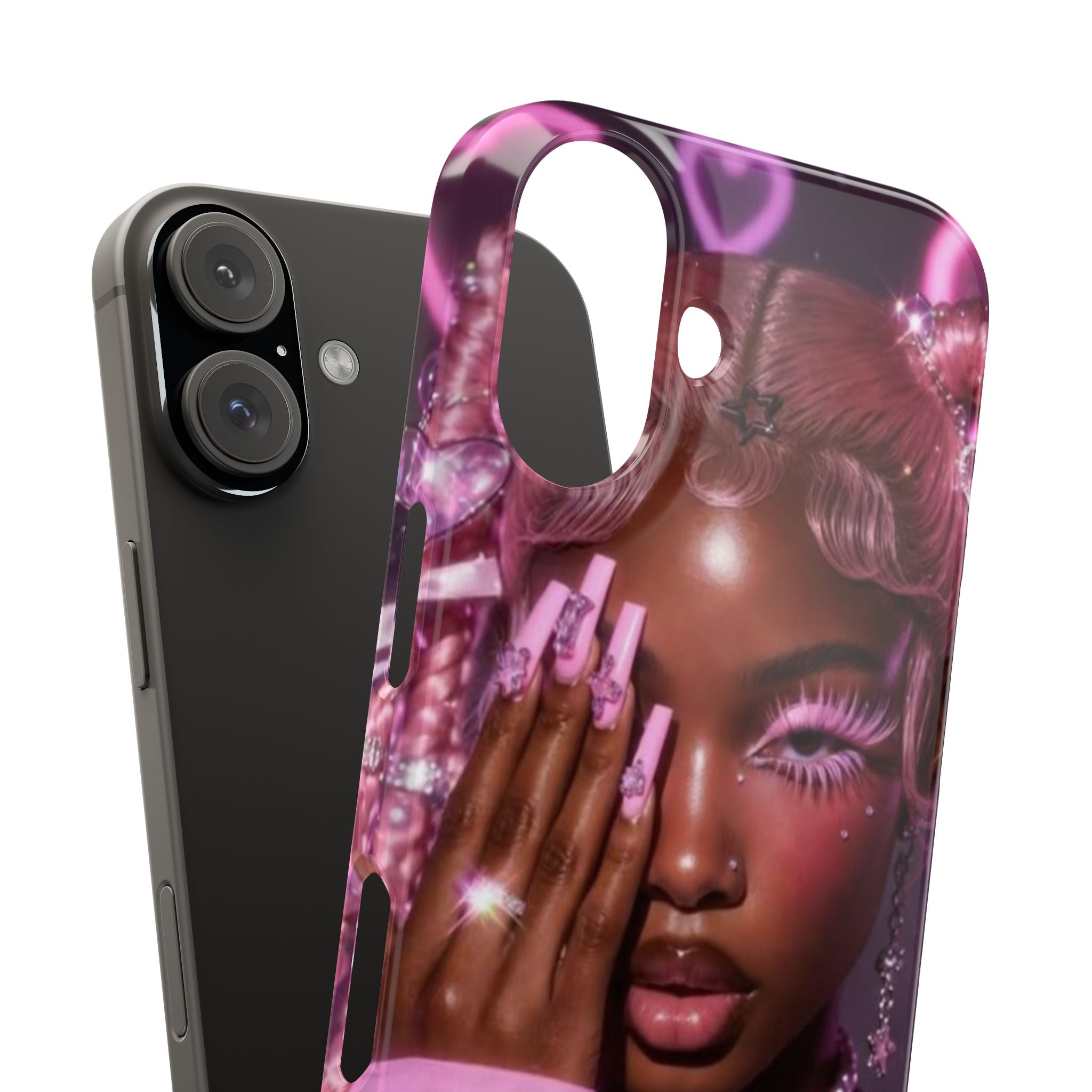Pink Glam Slim Phone Case — Butterfly Jewels Fashion iPhone Cover