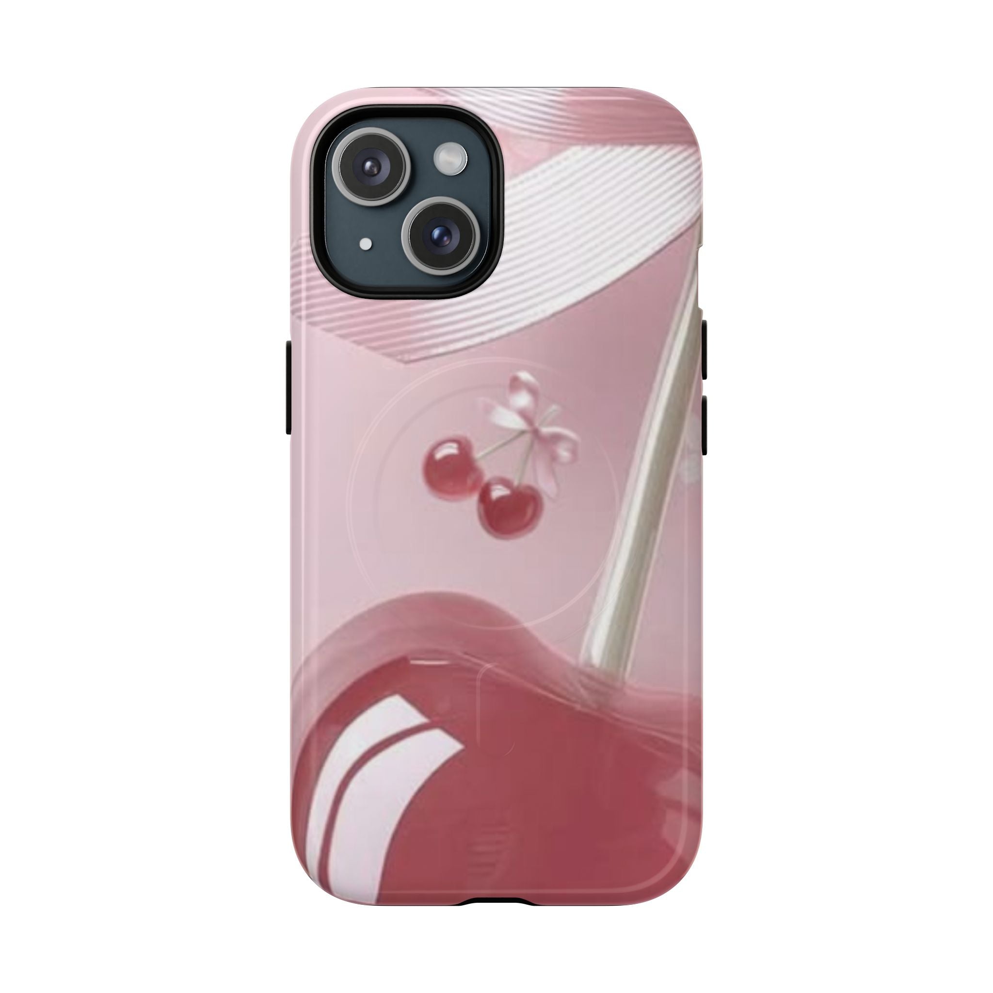 Pink Cherry MagSafe Phone Case — Tough Protective Cherry Design