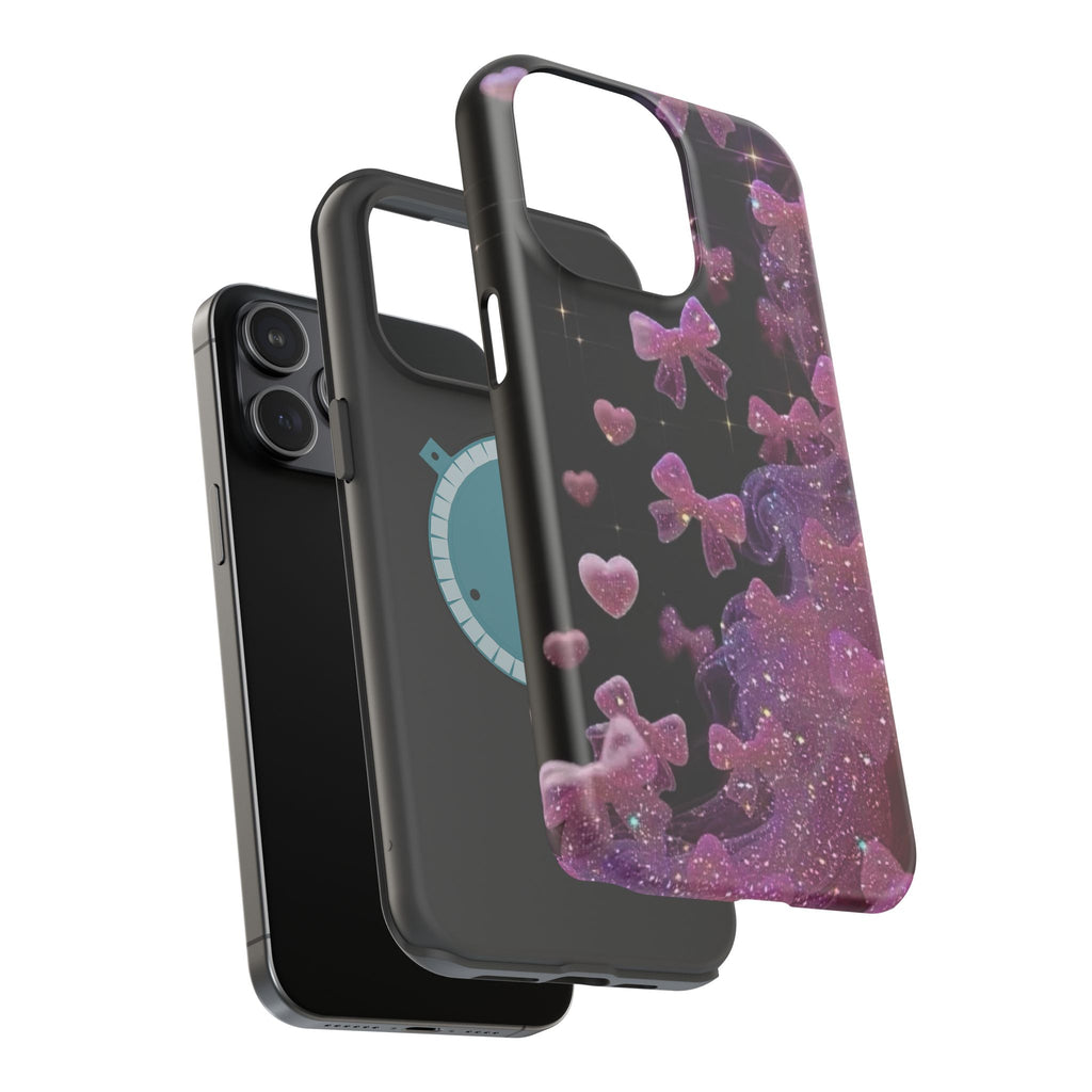 Galaxy Pink Butterflies Phone Case — Magnetic Impact-Resistant