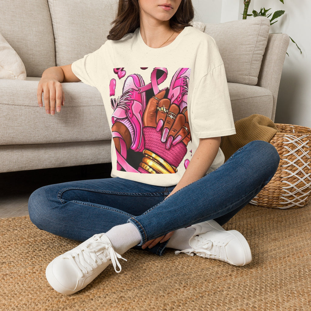 Breast Cancer Awareness Pink Ribbon Graphic T‑Shirt