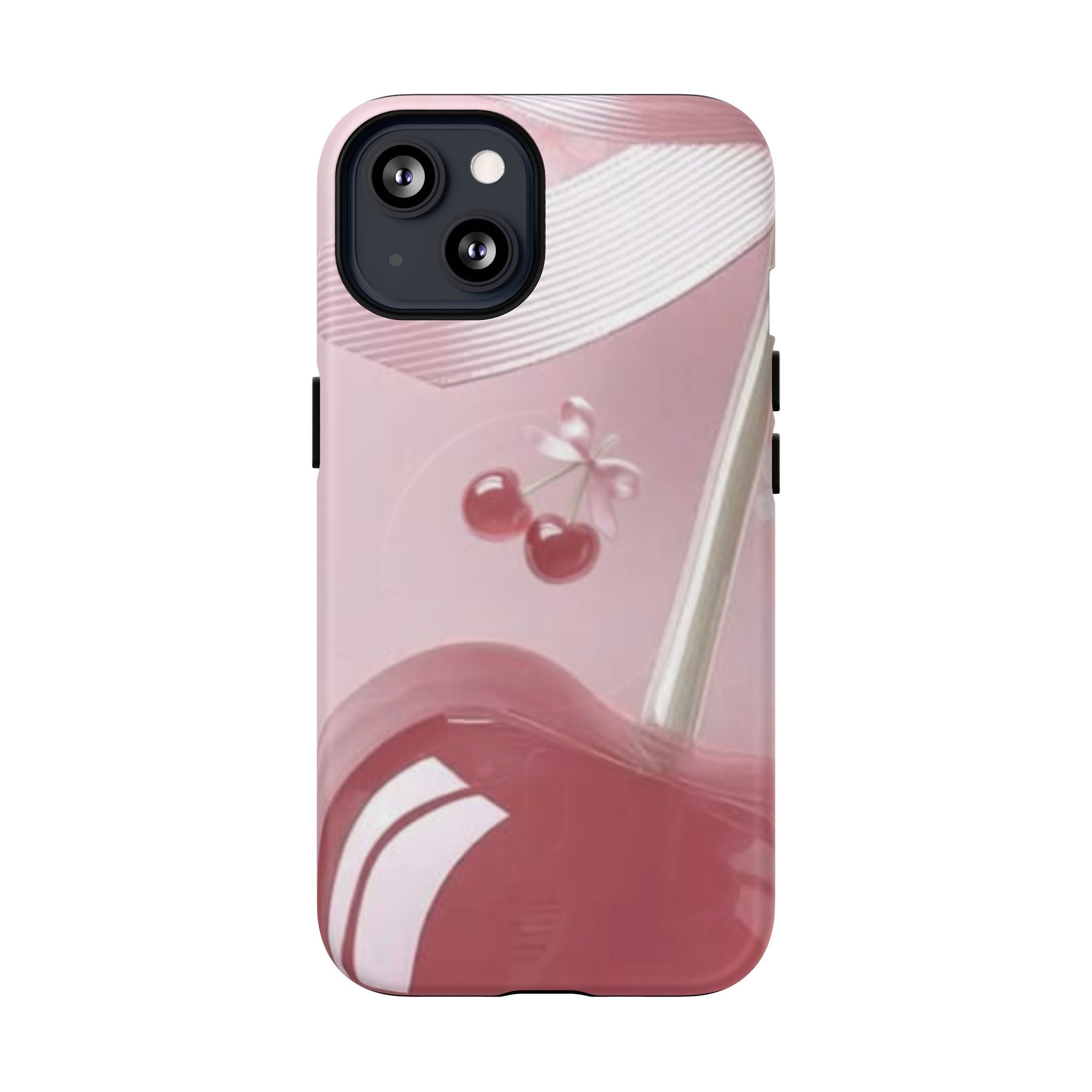 Pink Cherry MagSafe Phone Case — Tough Protective Cherry Design