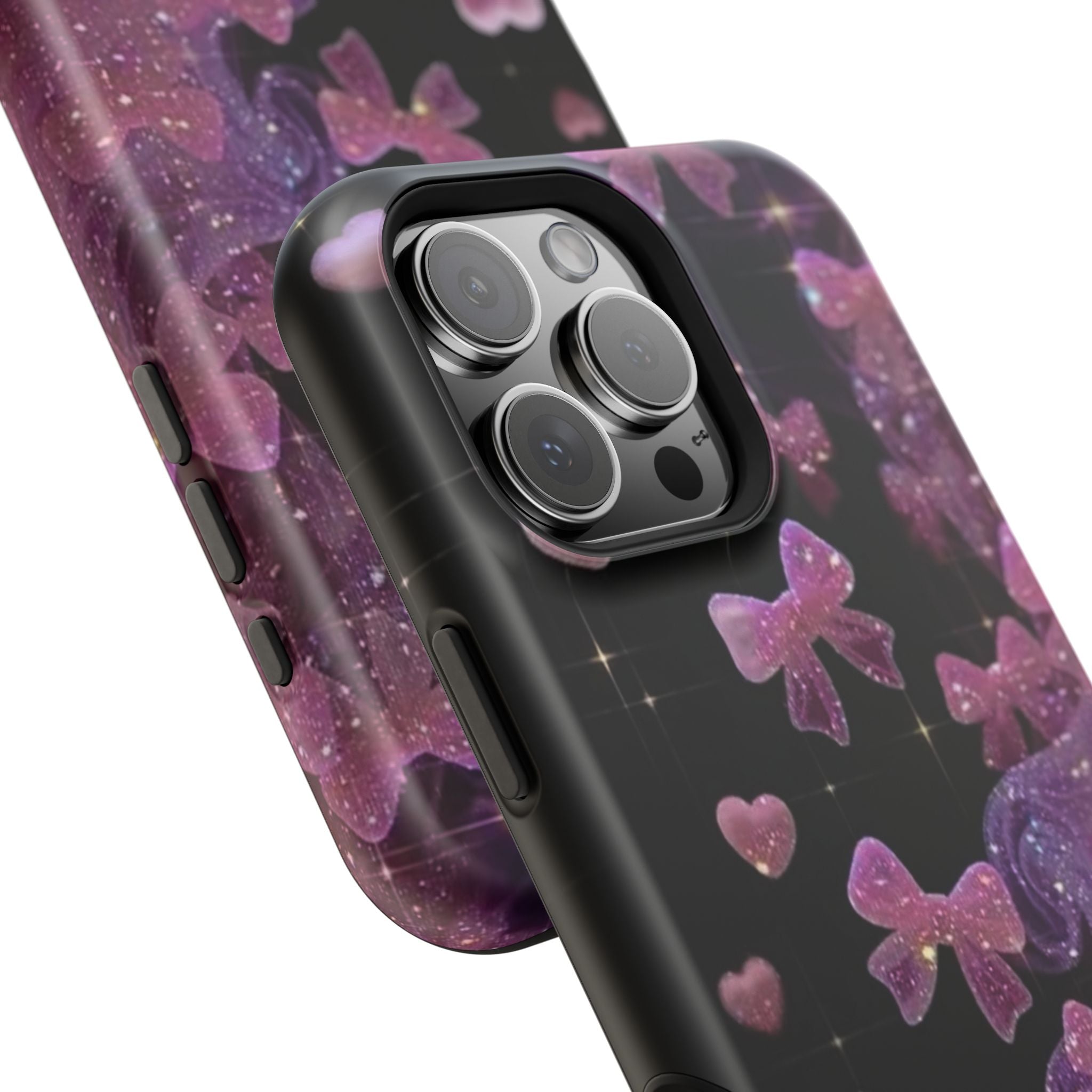 Galaxy Pink Butterflies Phone Case — Magnetic Impact-Resistant