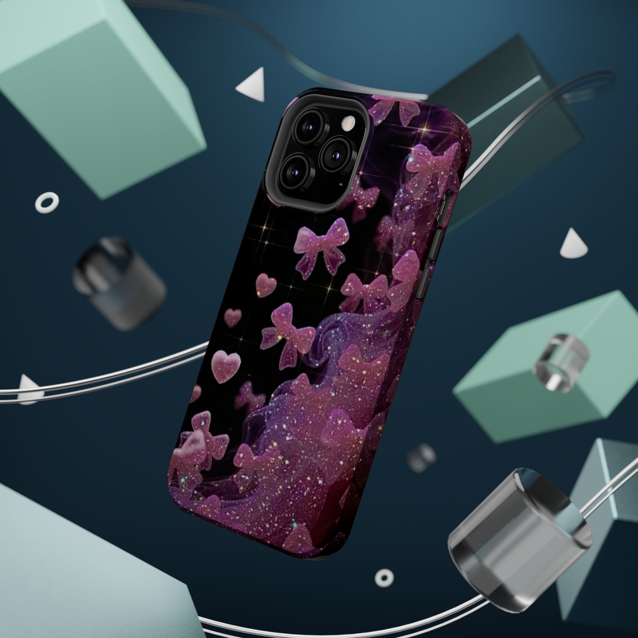 Galaxy Pink Butterflies Phone Case — Magnetic Impact-Resistant
