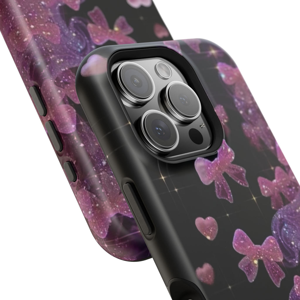 Galaxy Pink Butterflies Phone Case — Magnetic Impact-Resistant