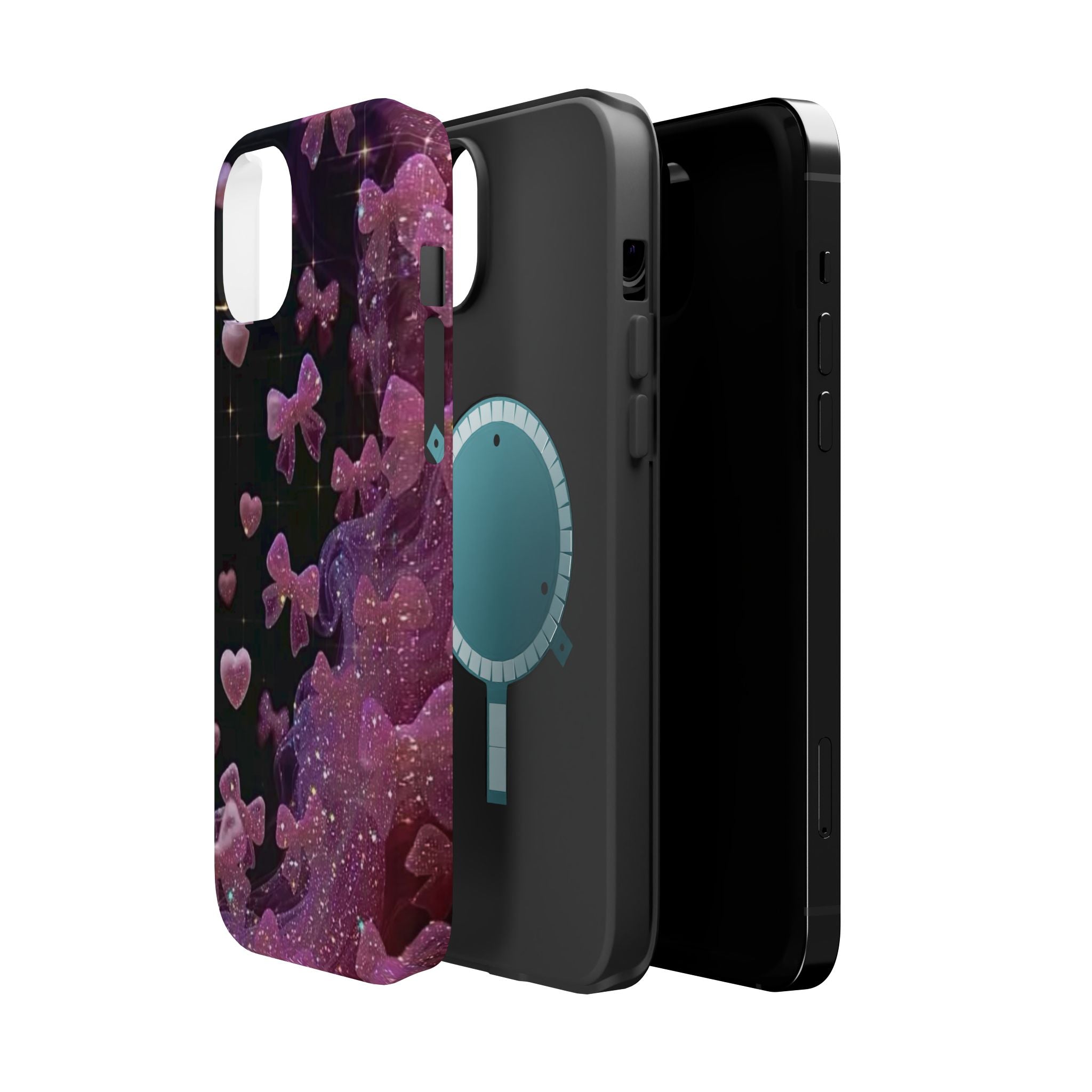 Galaxy Pink Butterflies Phone Case — Magnetic Impact-Resistant