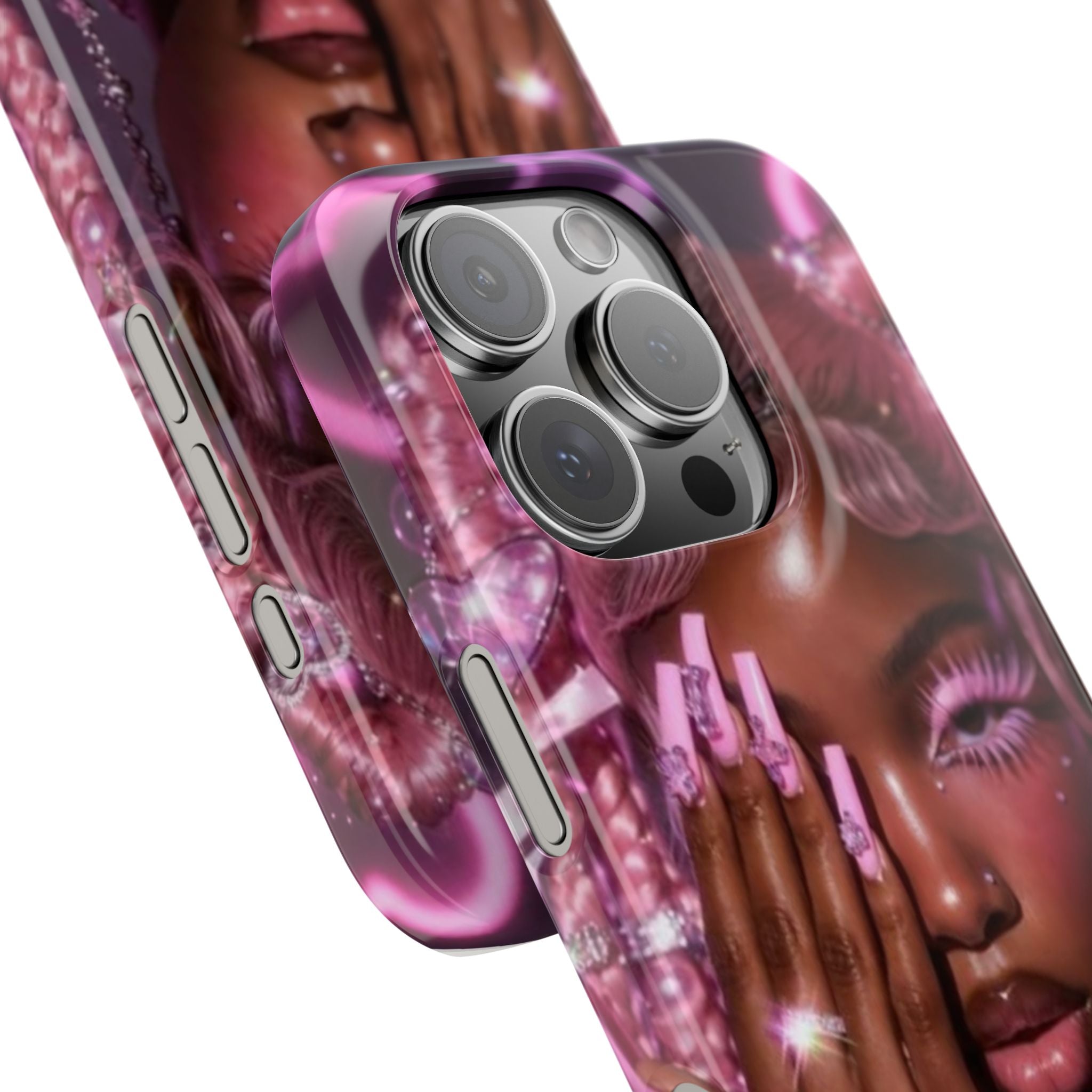 Pink Glam Slim Phone Case — Butterfly Jewels Fashion iPhone Cover