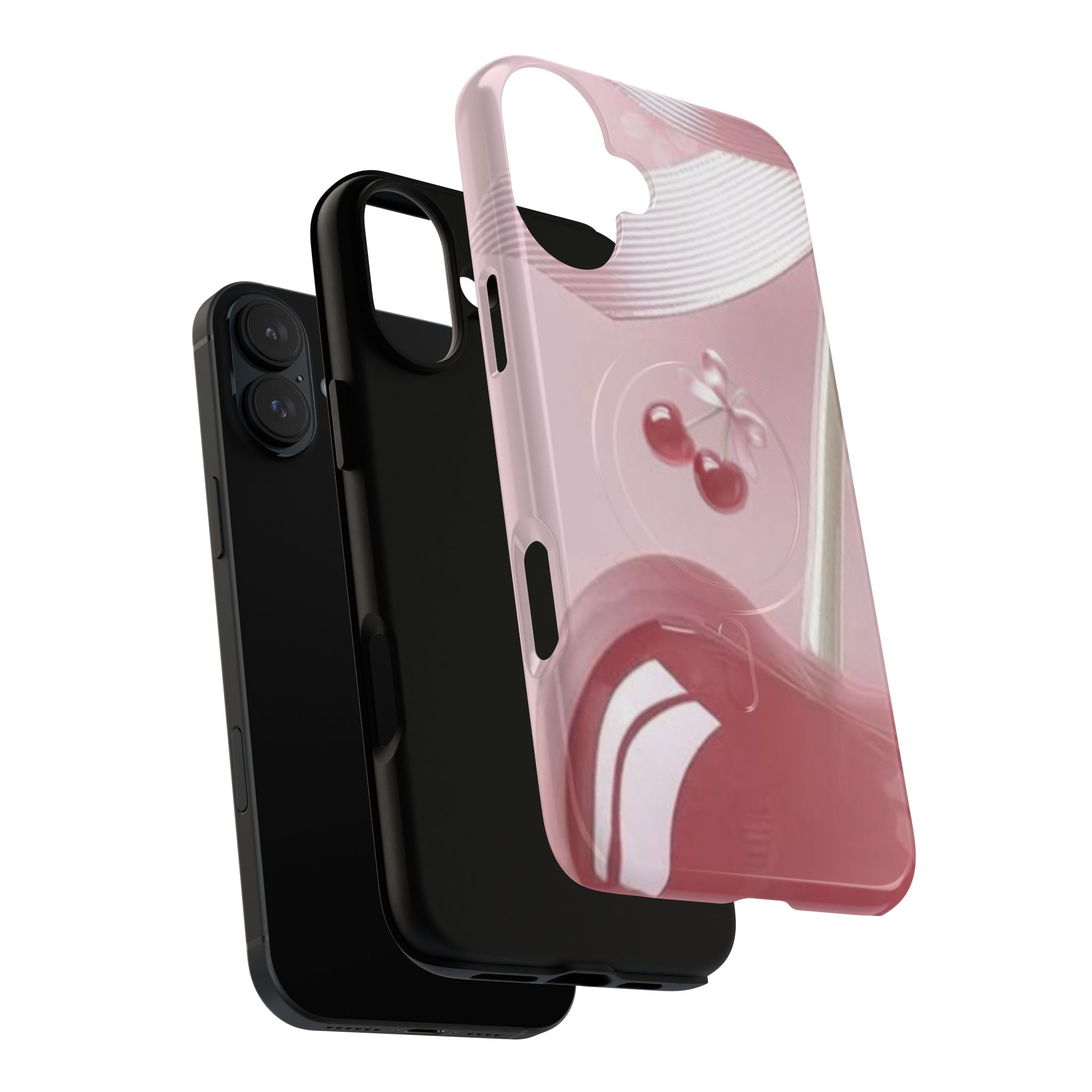 Pink Cherry MagSafe Phone Case — Tough Protective Cherry Design