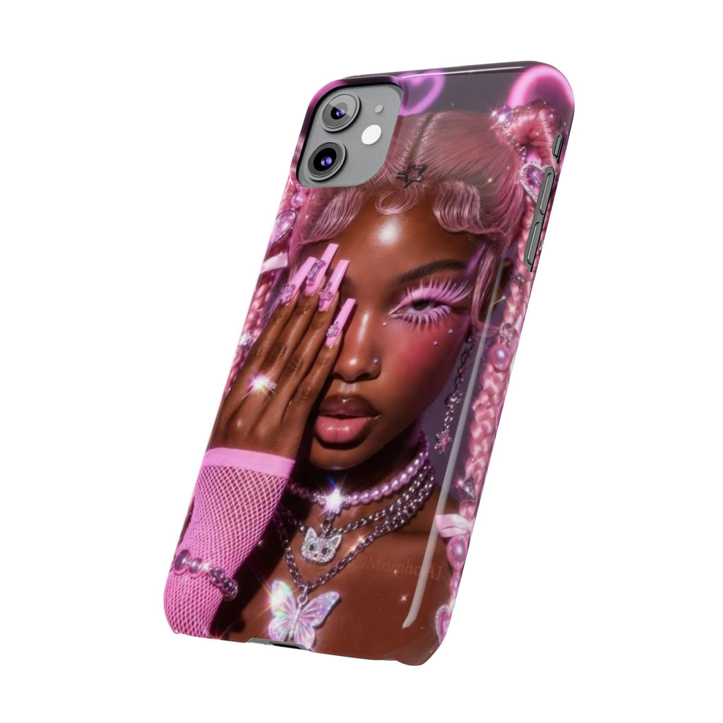 Pink Glam Slim Phone Case — Butterfly Jewels Fashion iPhone Cover