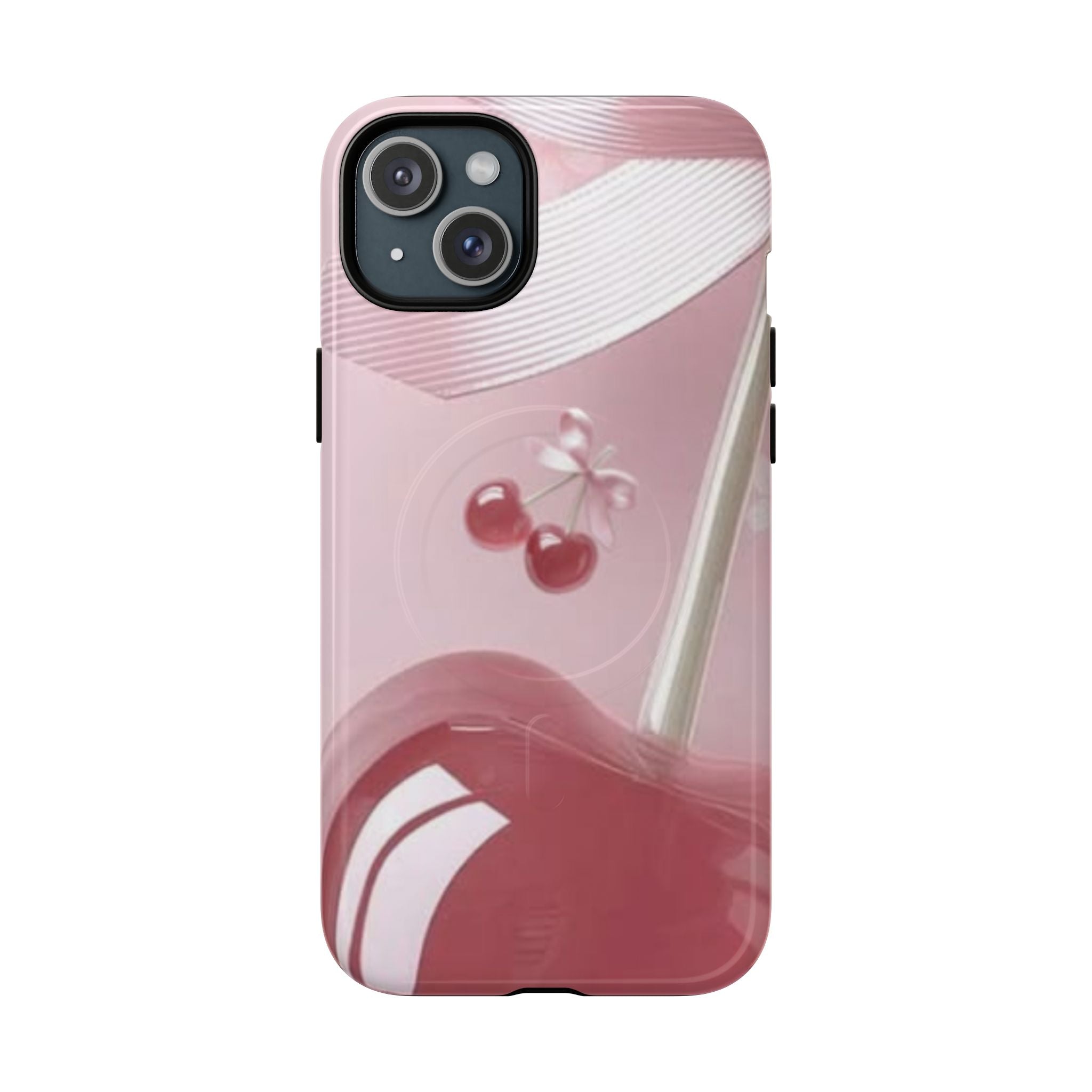 Pink Cherry MagSafe Phone Case — Tough Protective Cherry Design