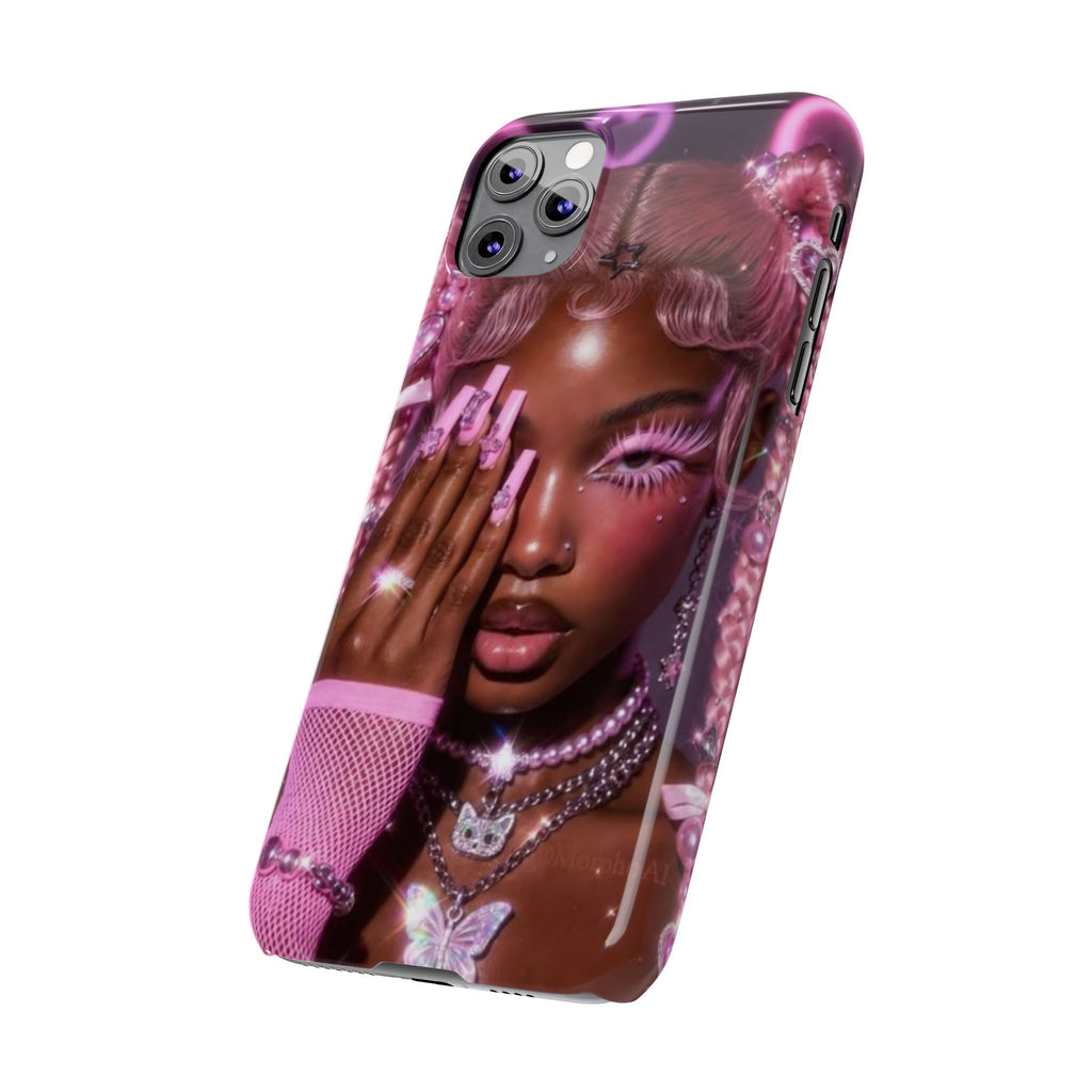 Pink Glam Slim Phone Case — Butterfly Jewels Fashion iPhone Cover