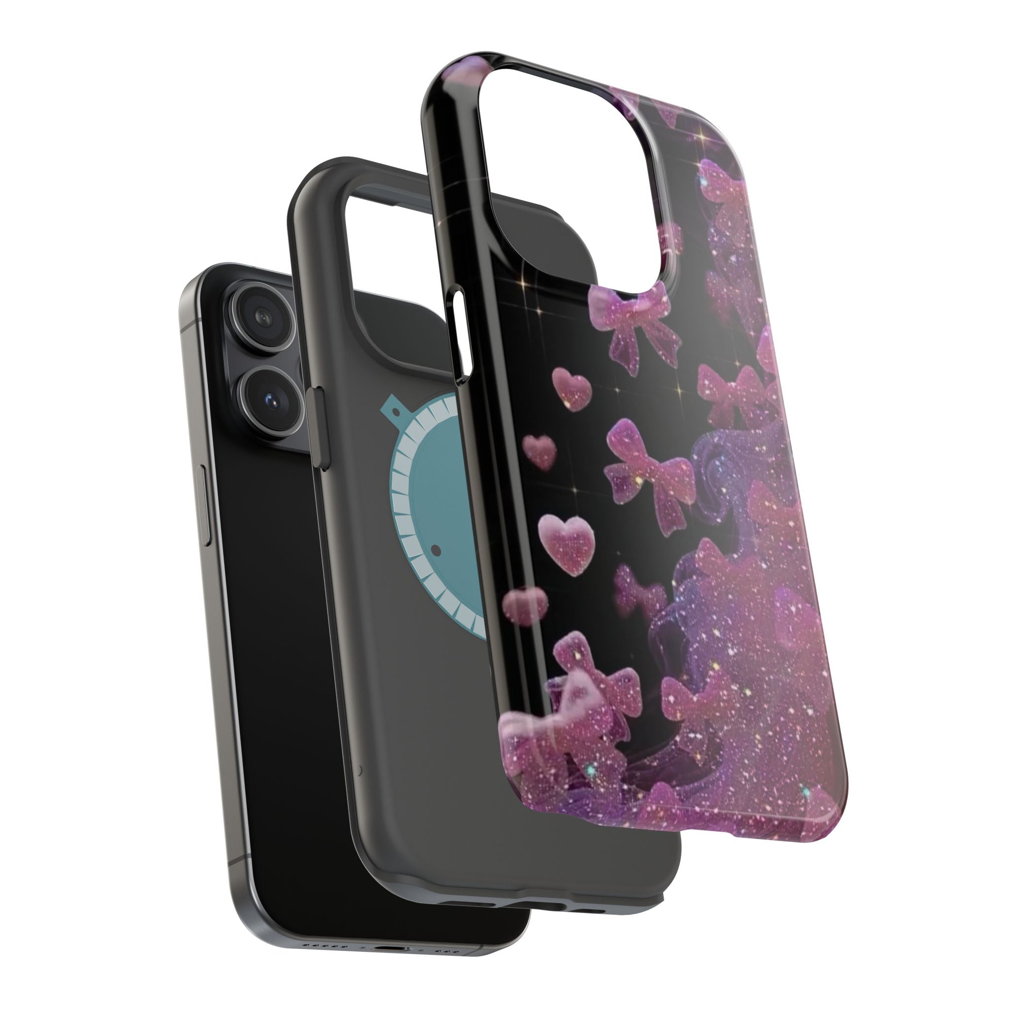 Galaxy Pink Butterflies Phone Case — Magnetic Impact-Resistant