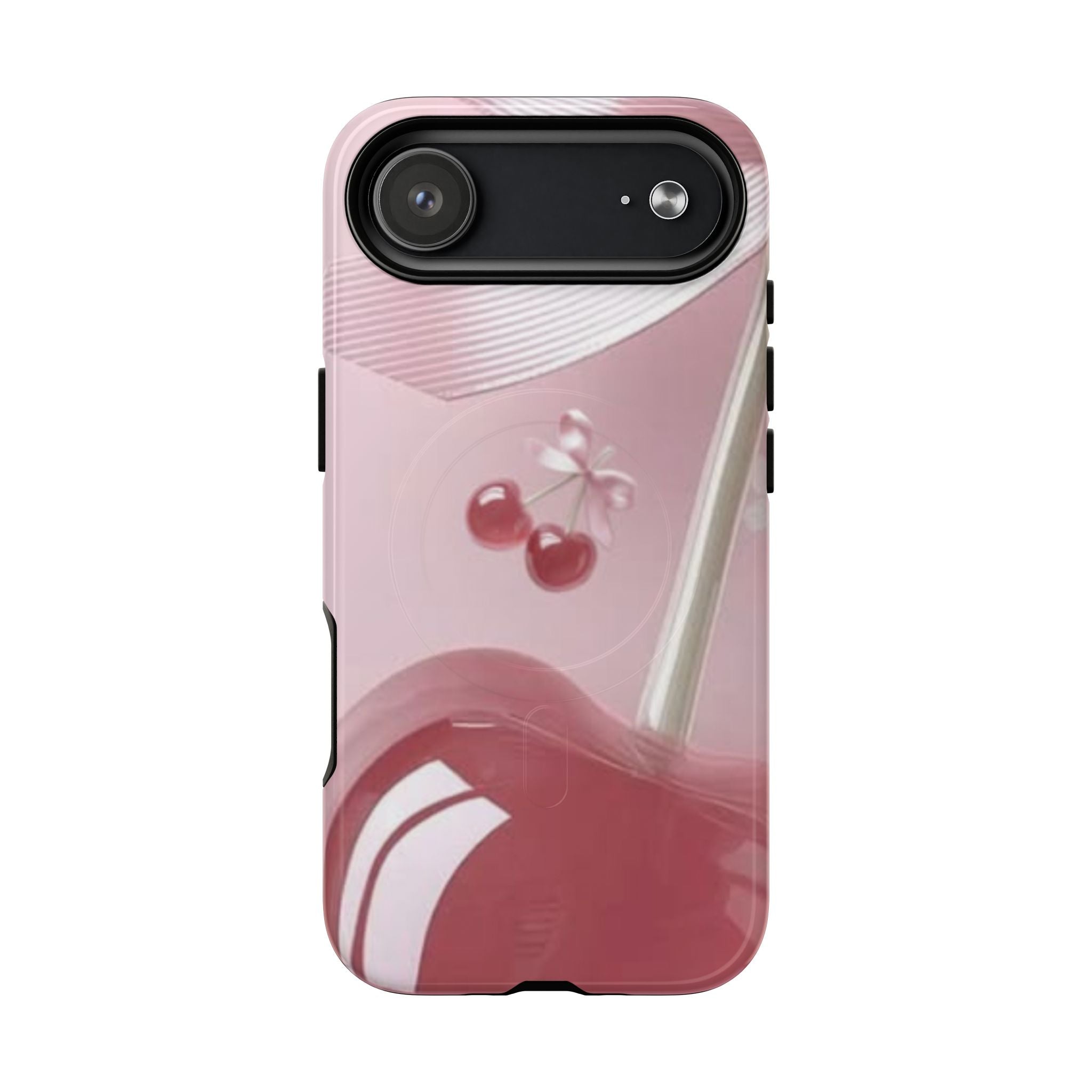 Pink Cherry MagSafe Phone Case — Tough Protective Cherry Design