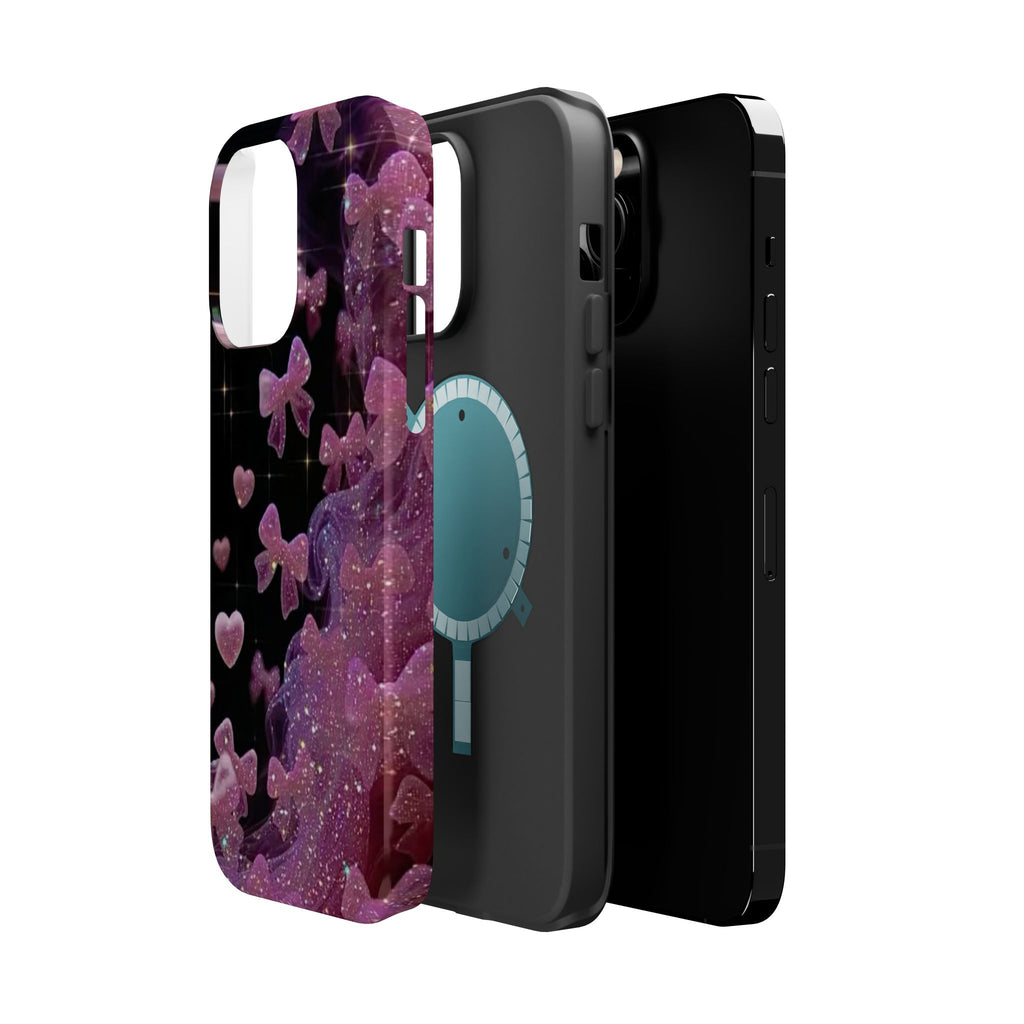 Galaxy Pink Butterflies Phone Case — Magnetic Impact-Resistant