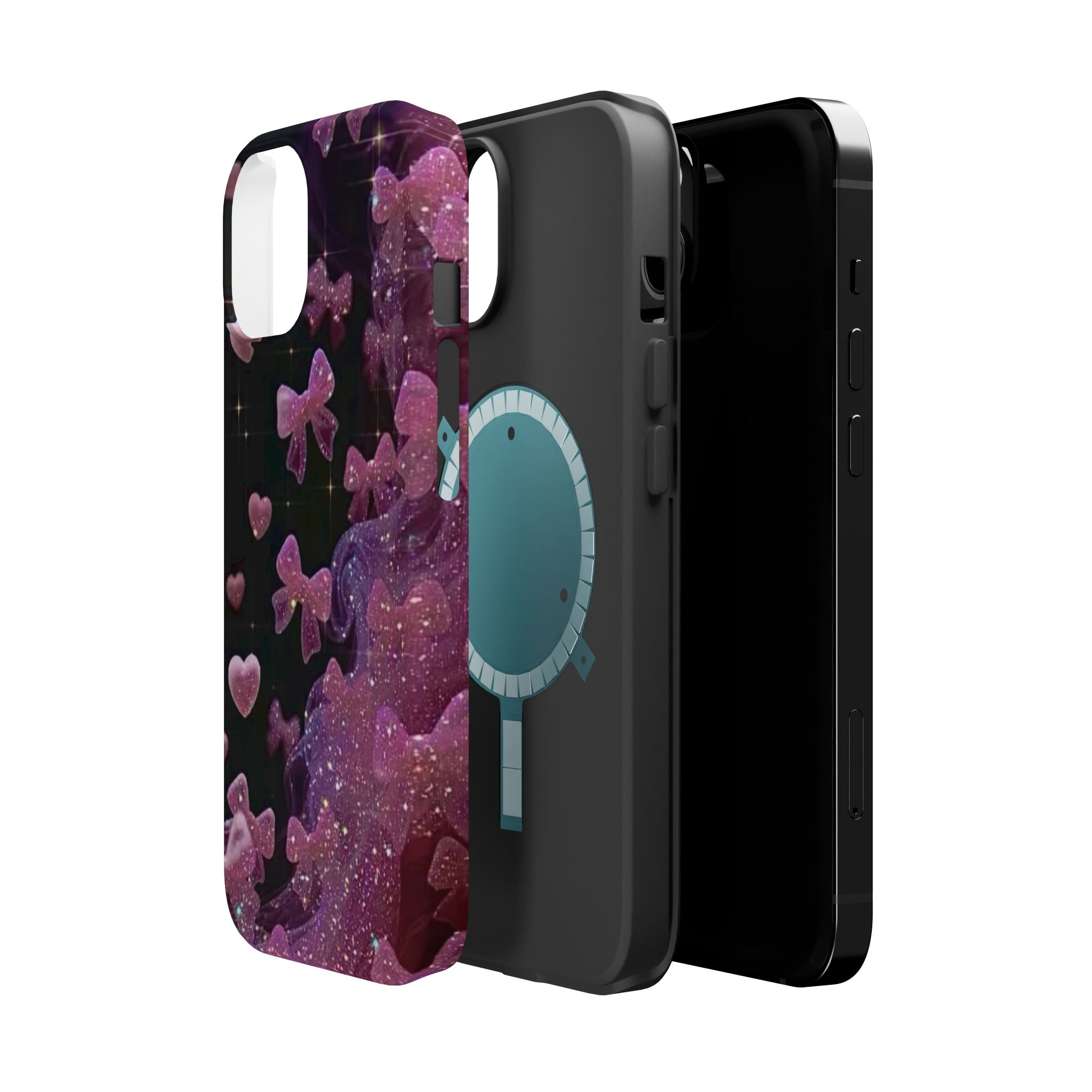 Galaxy Pink Butterflies Phone Case — Magnetic Impact-Resistant