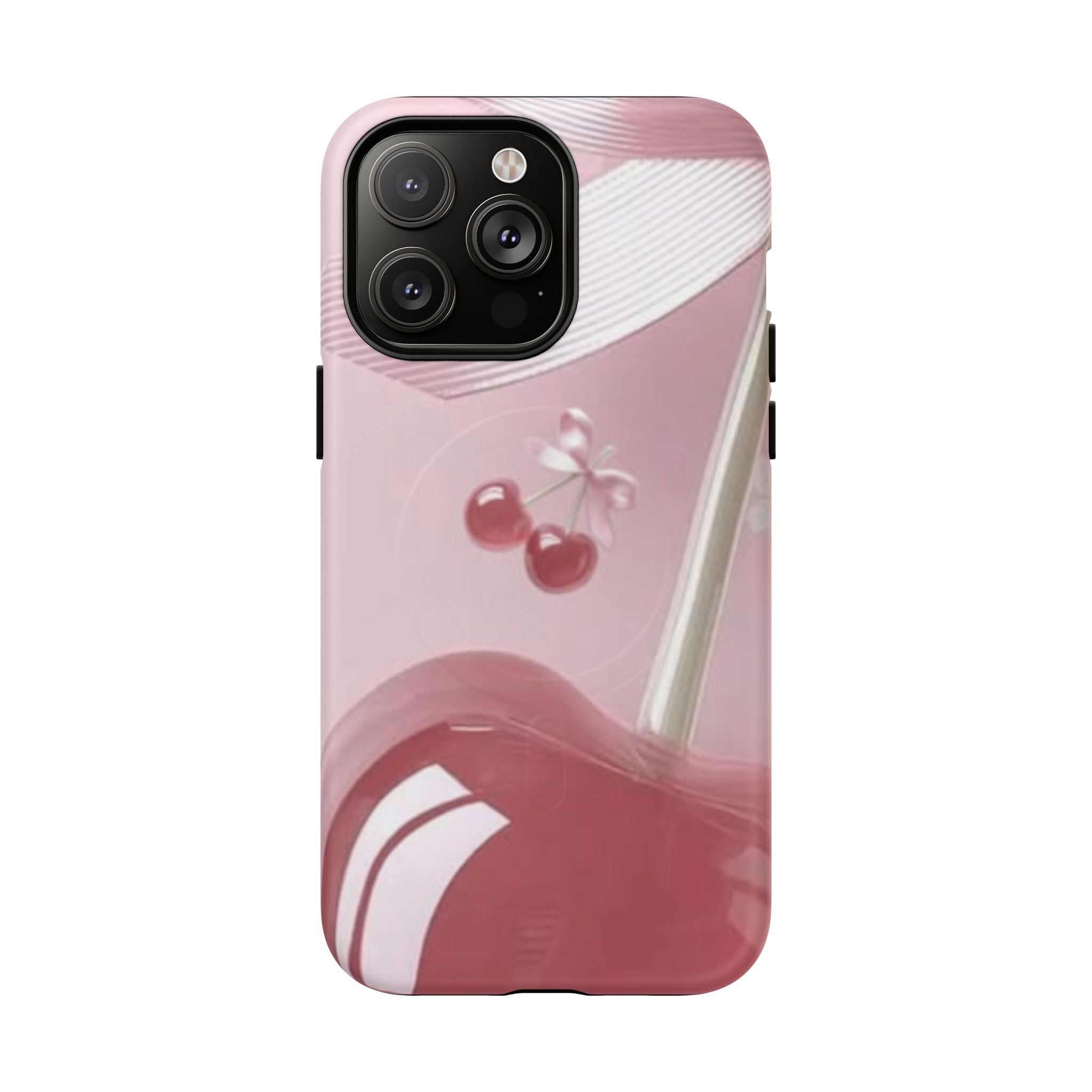 Pink Cherry MagSafe Phone Case — Tough Protective Cherry Design