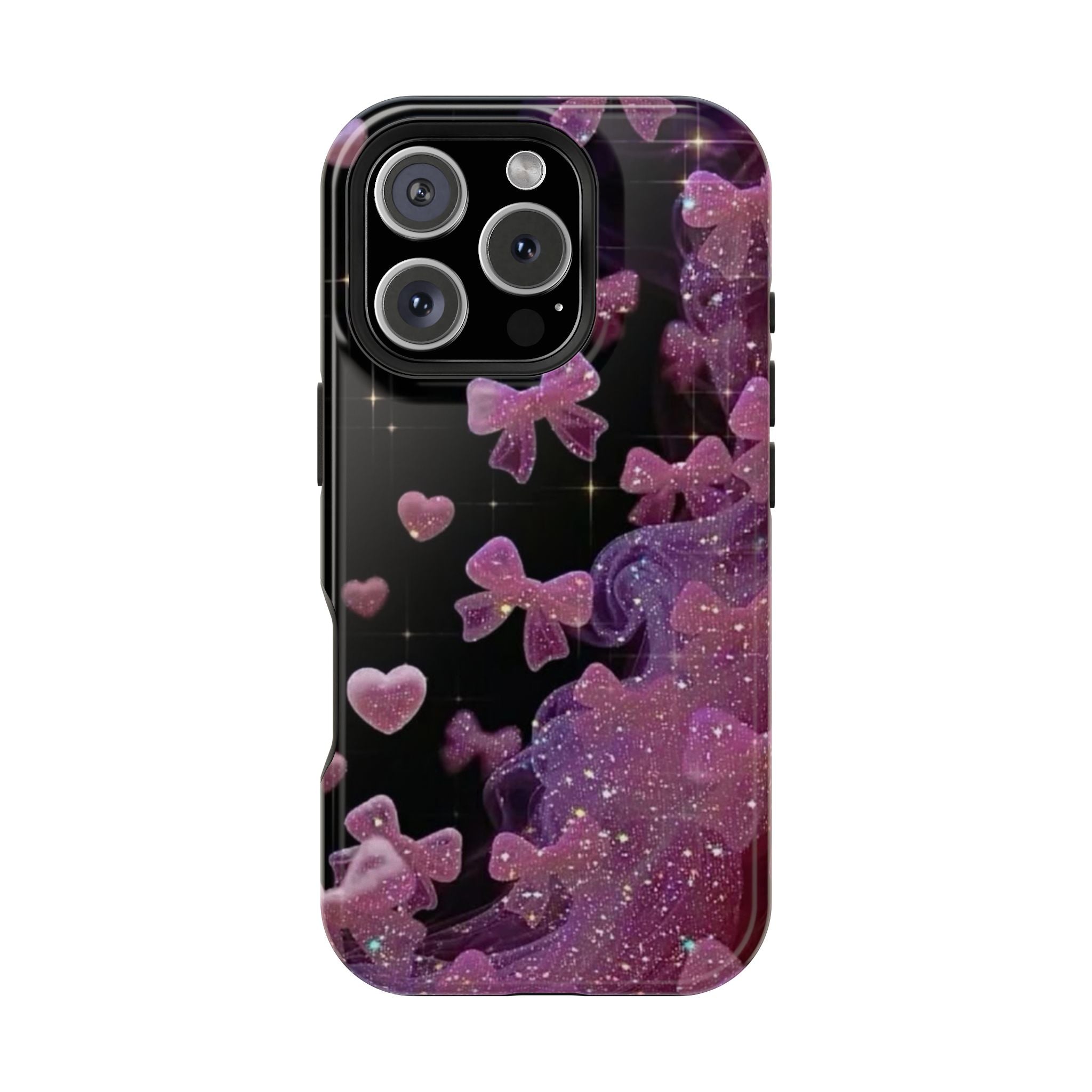 Galaxy Pink Butterflies Phone Case — Magnetic Impact-Resistant