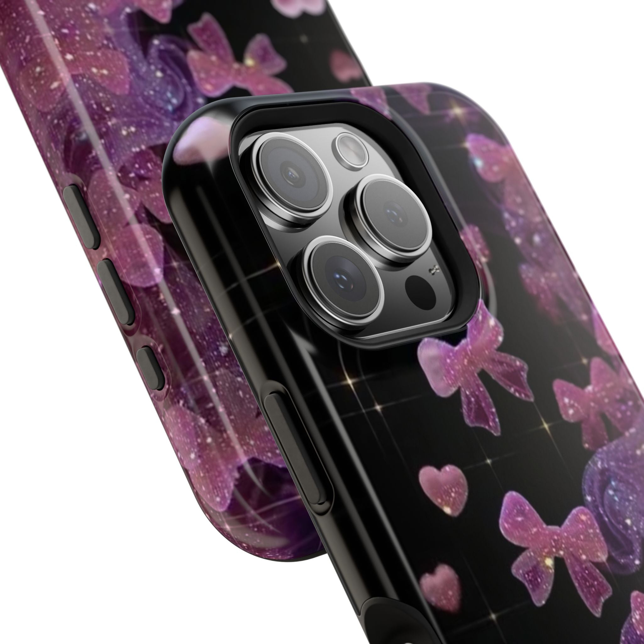 Galaxy Pink Butterflies Phone Case — Magnetic Impact-Resistant