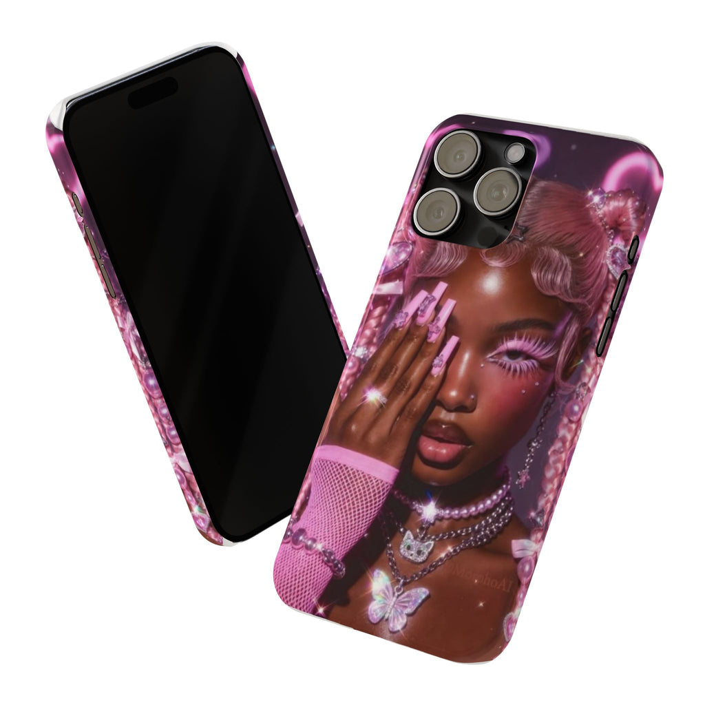 Pink Glam Slim Phone Case — Butterfly Jewels Fashion iPhone Cover