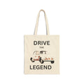Drive the Legend Canvas Tote Bag – Vintage Car Graphic Eco Grocery Bag