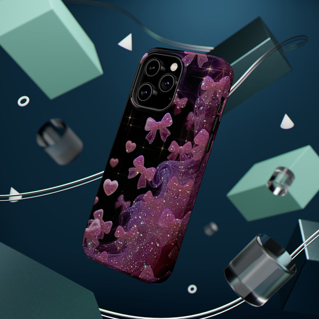 Galaxy Pink Butterflies Phone Case — Magnetic Impact-Resistant
