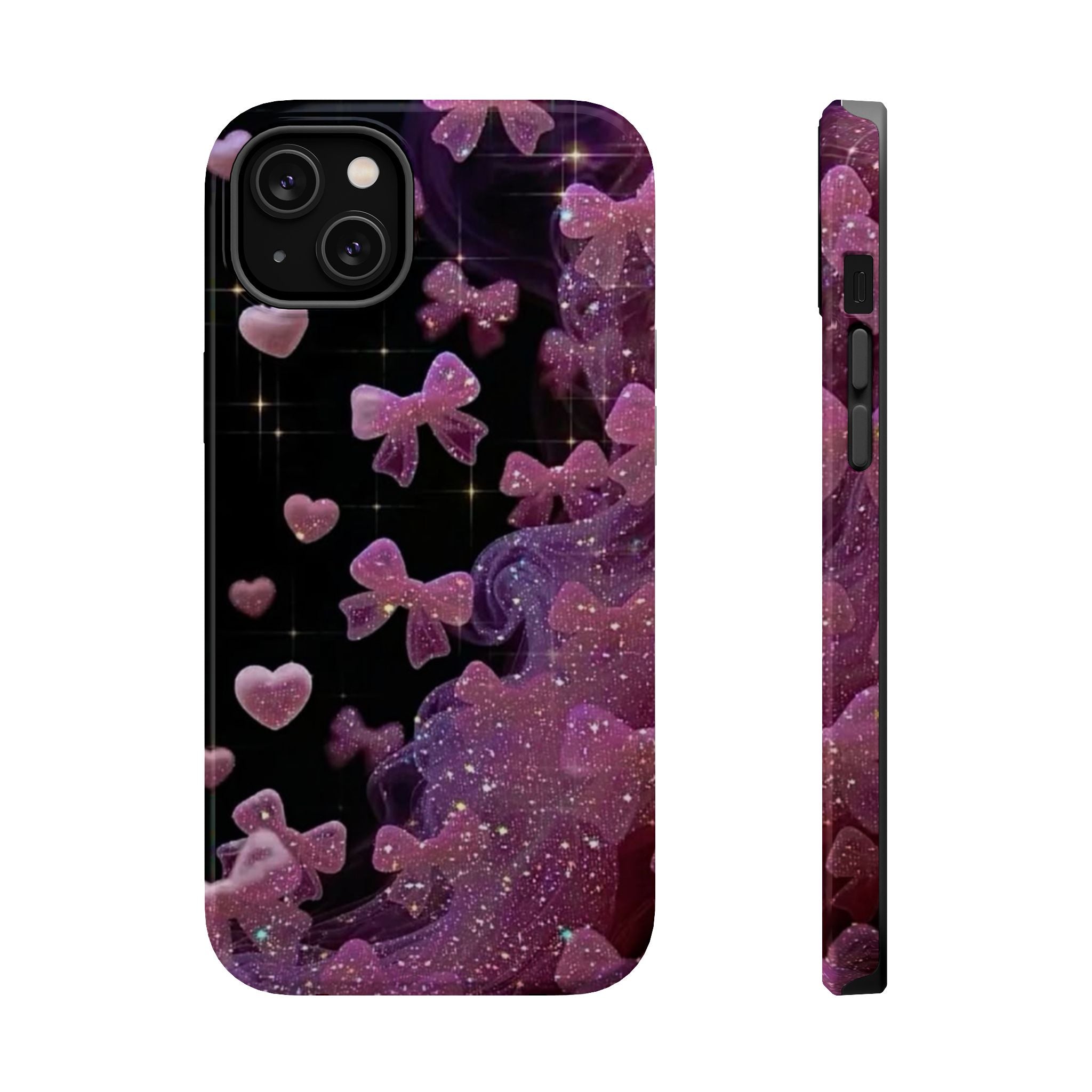 Galaxy Pink Butterflies Phone Case — Magnetic Impact-Resistant