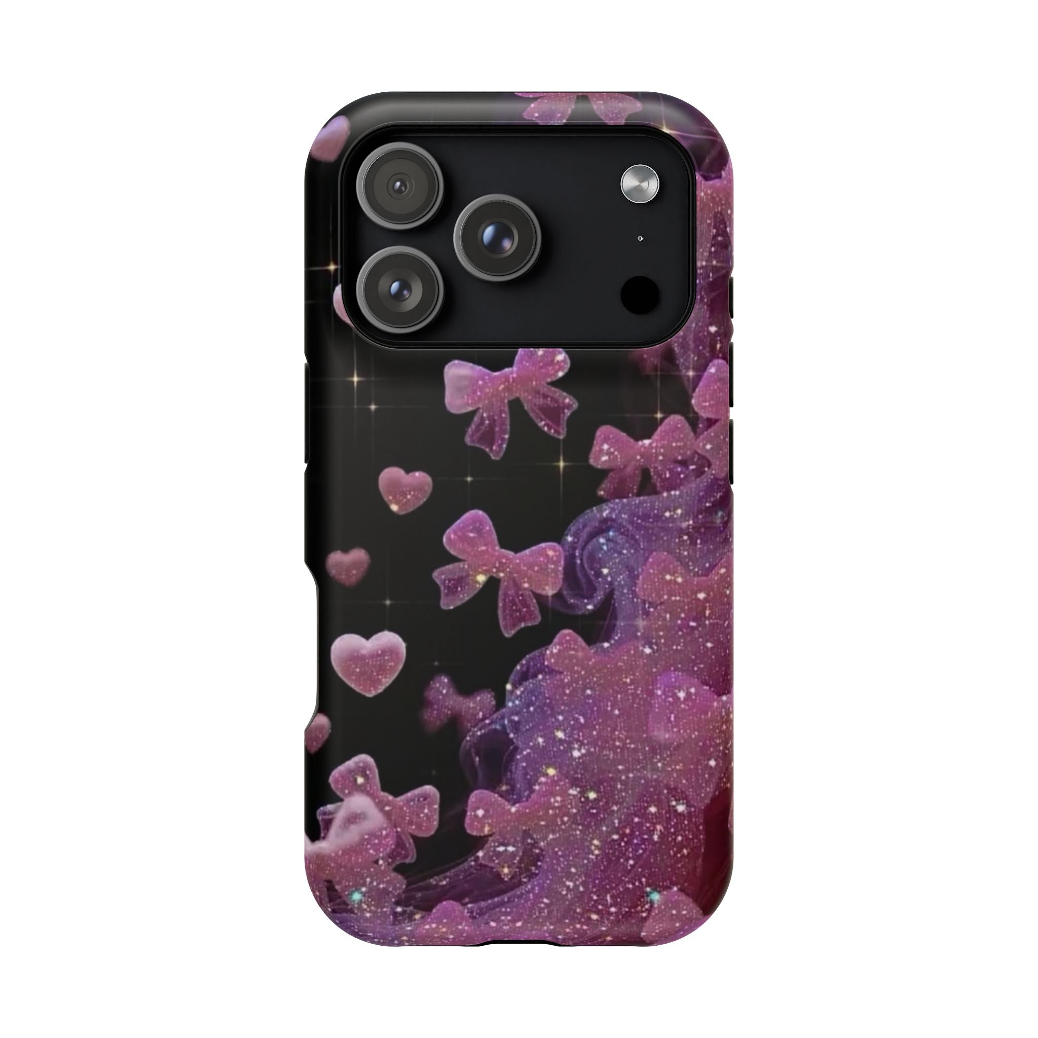 Galaxy Pink Butterflies Phone Case — Magnetic Impact-Resistant