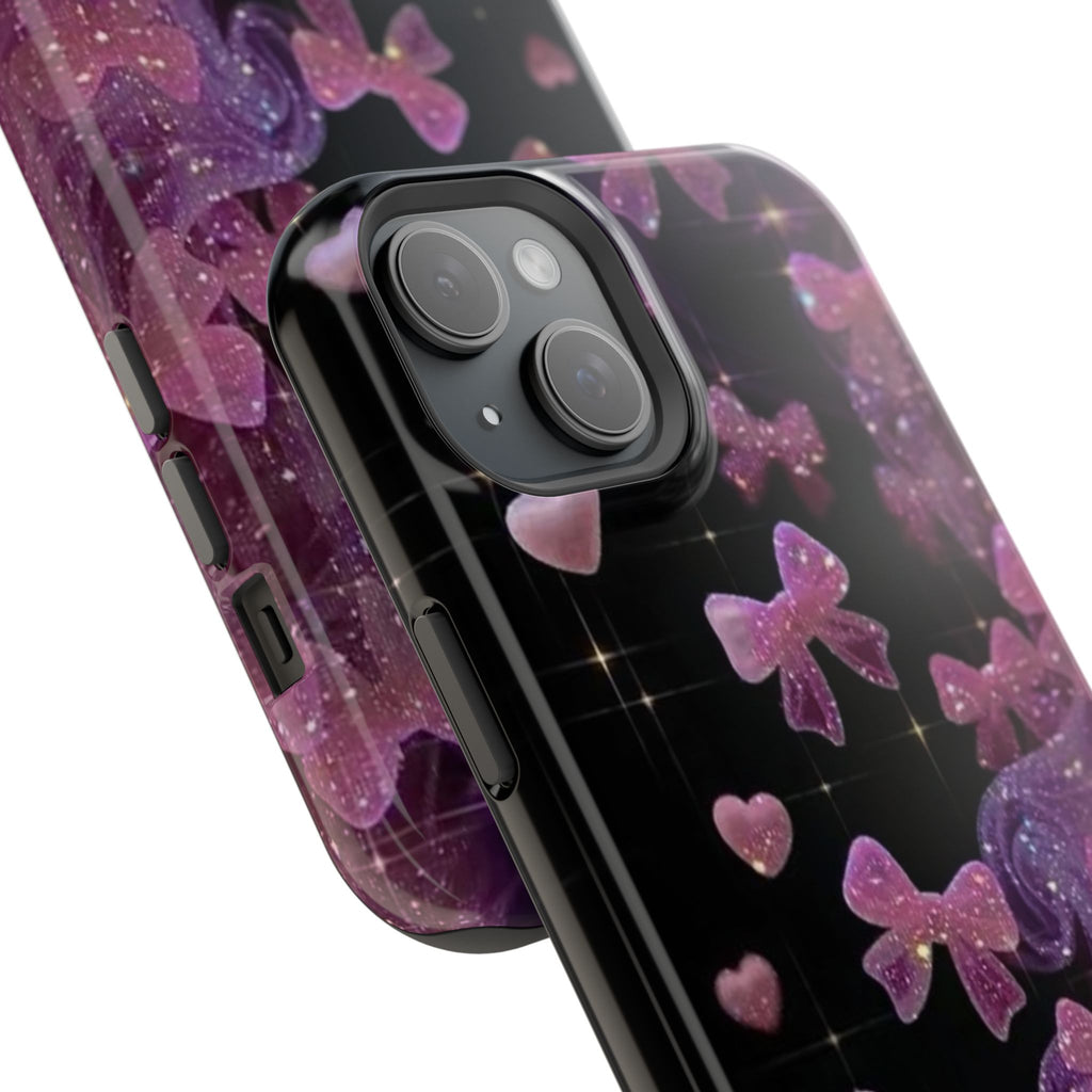 Galaxy Pink Butterflies Phone Case — Magnetic Impact-Resistant