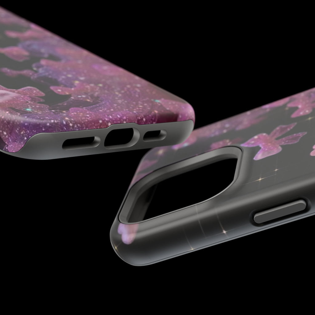 Galaxy Pink Butterflies Phone Case — Magnetic Impact-Resistant