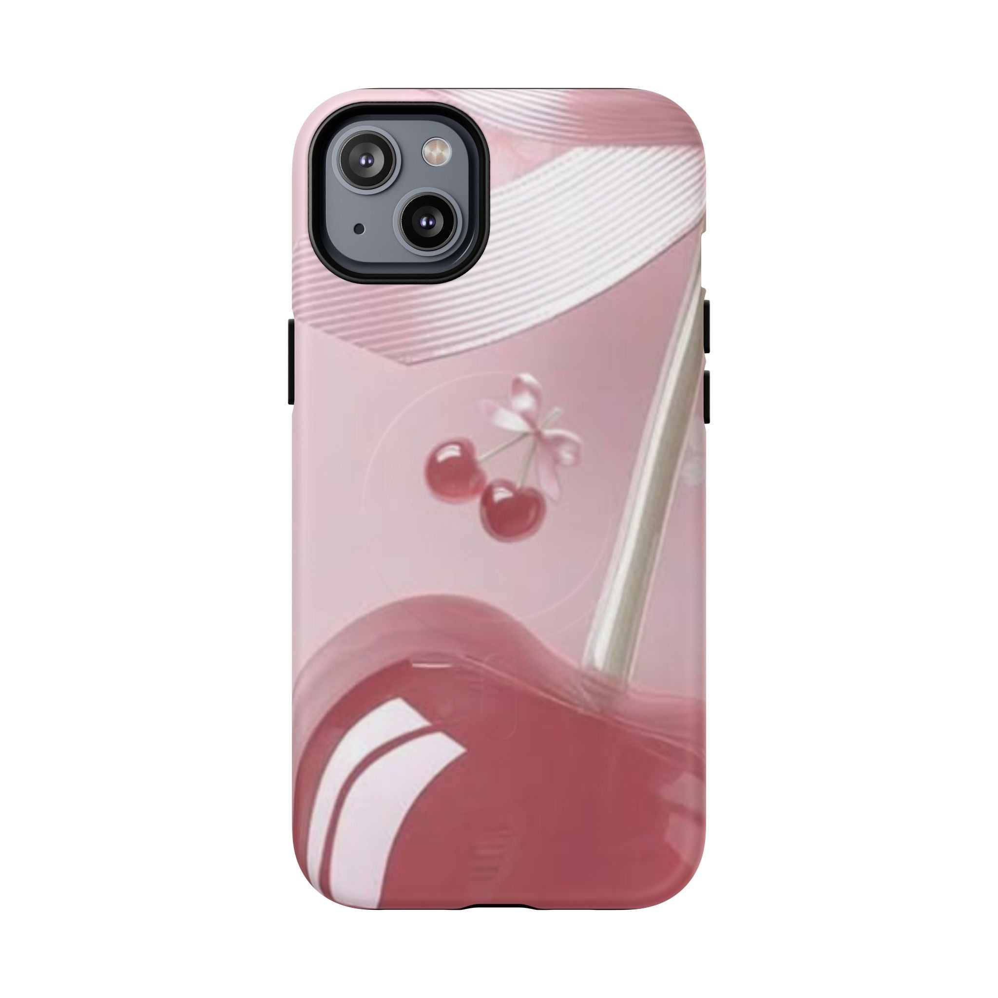 Pink Cherry MagSafe Phone Case — Tough Protective Cherry Design