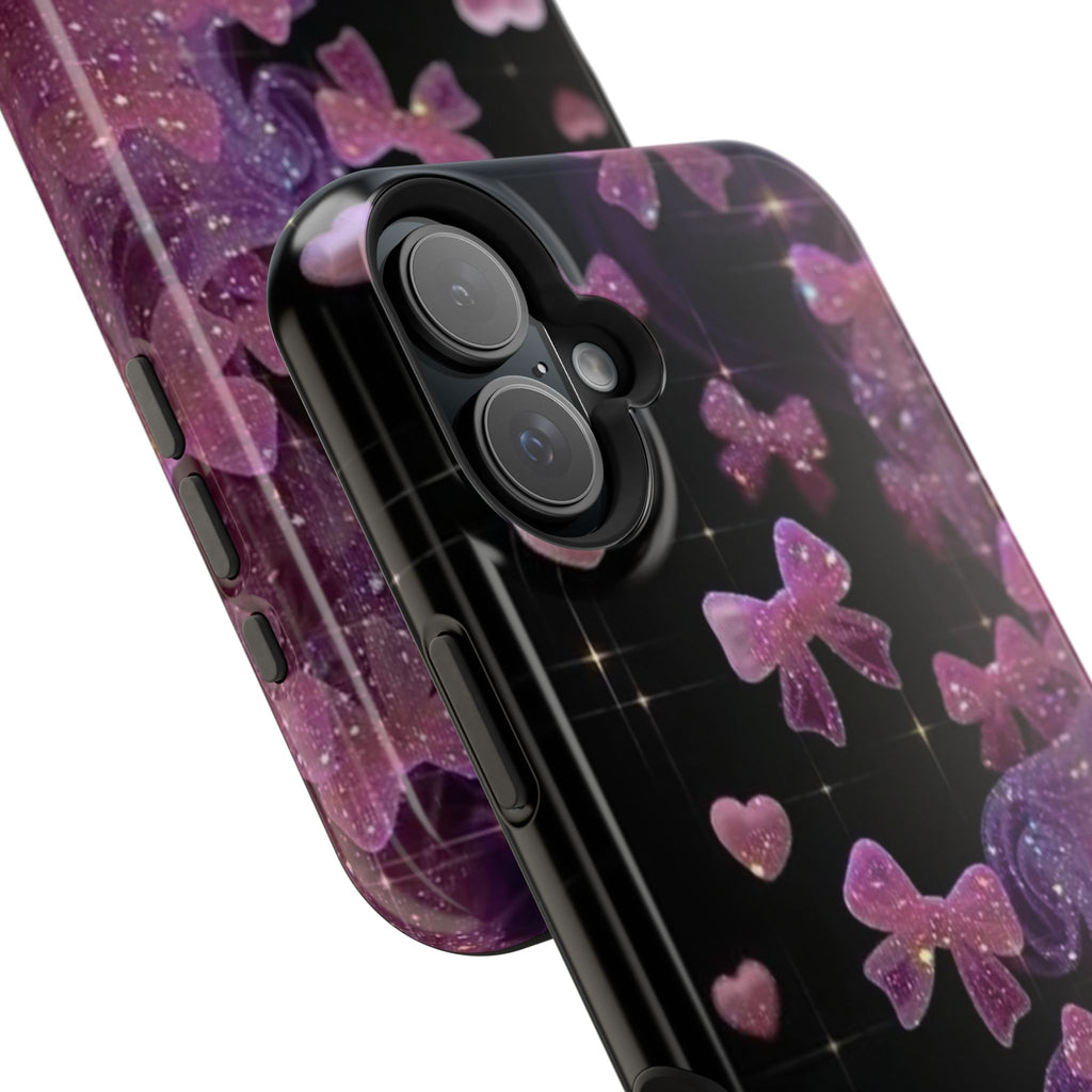 Galaxy Pink Butterflies Phone Case — Magnetic Impact-Resistant