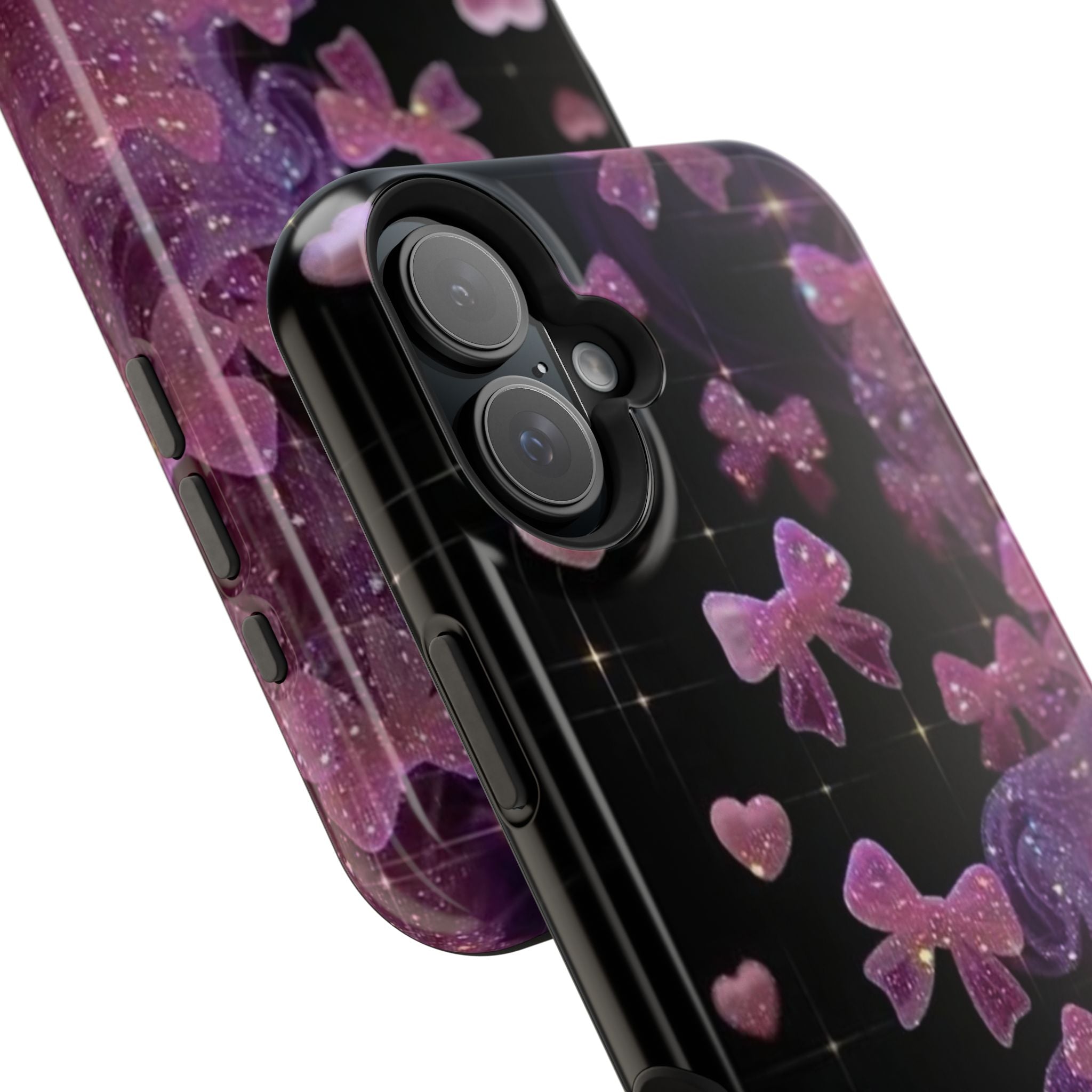 Galaxy Pink Butterflies Phone Case — Magnetic Impact-Resistant