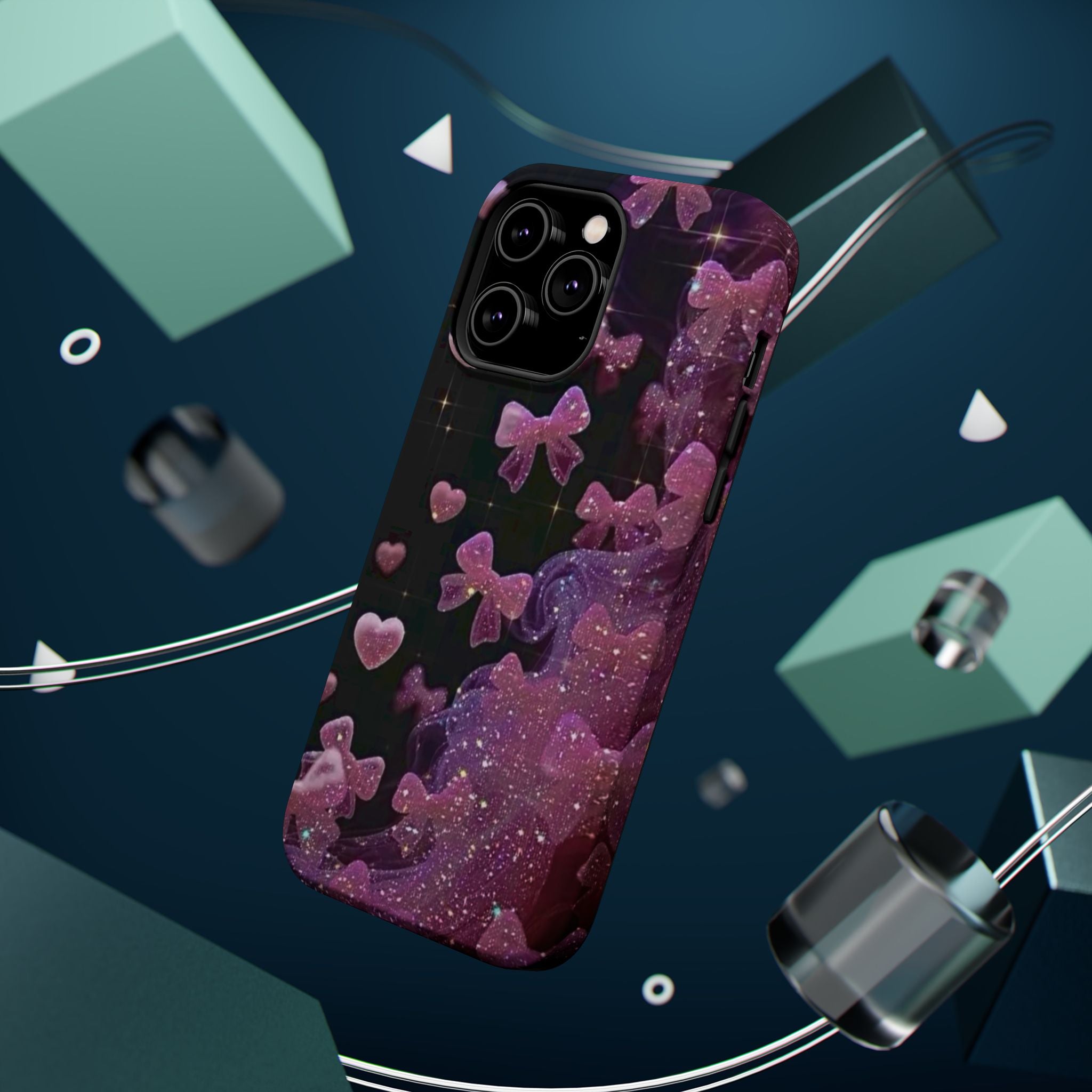 Galaxy Pink Butterflies Phone Case — Magnetic Impact-Resistant