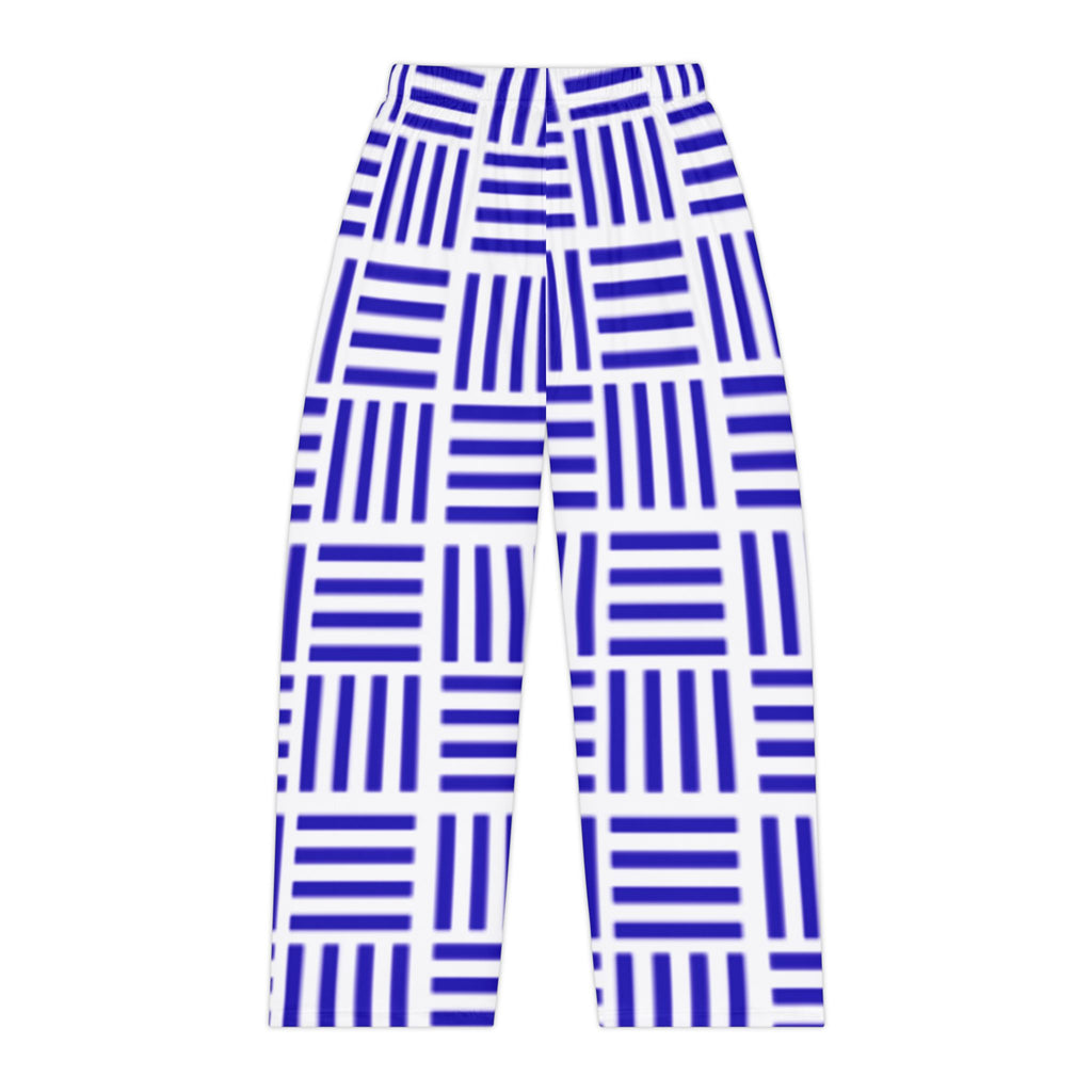 Blue Geometric Stripe Women's Pajama Pants