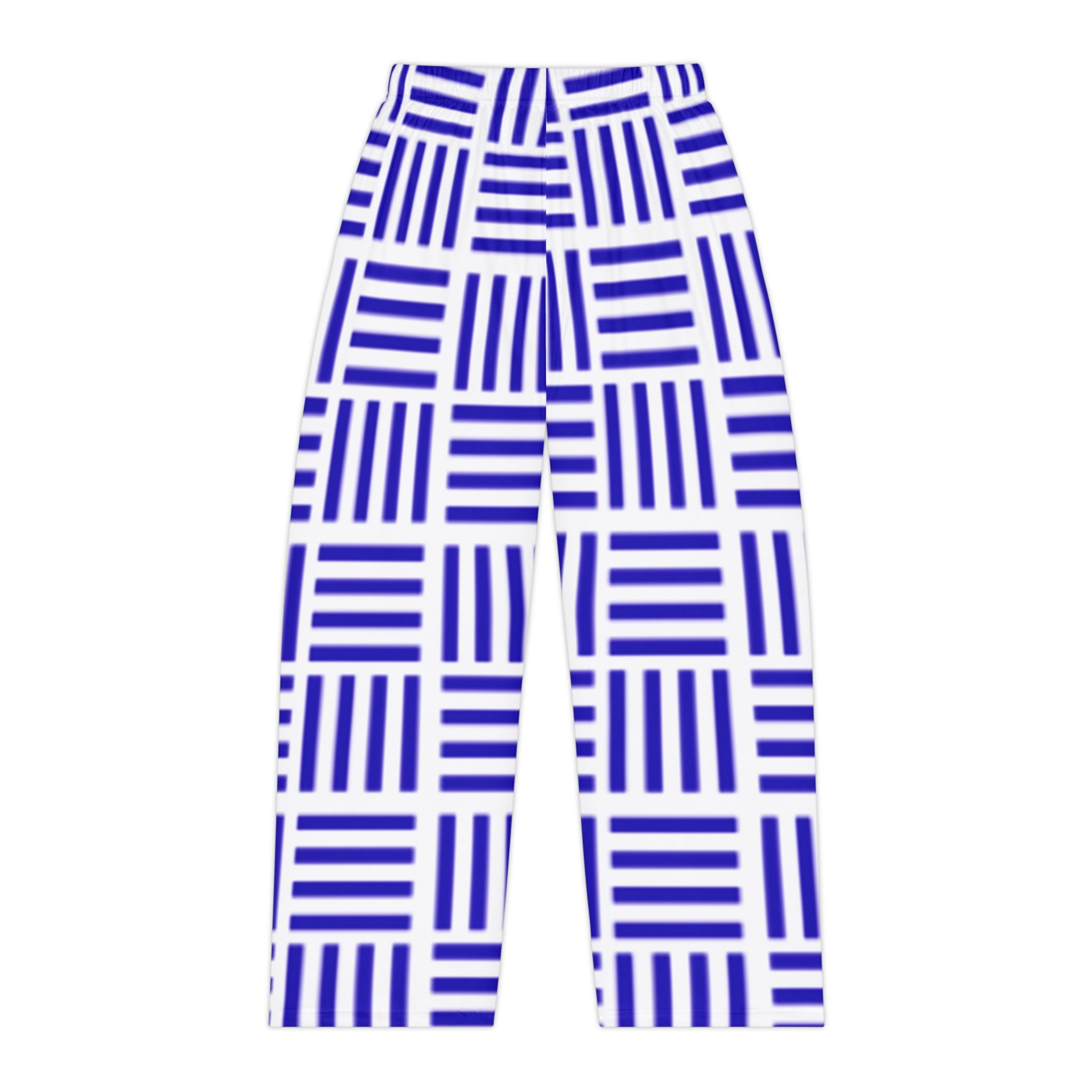Blue Geometric Stripe Women's Pajama Pants