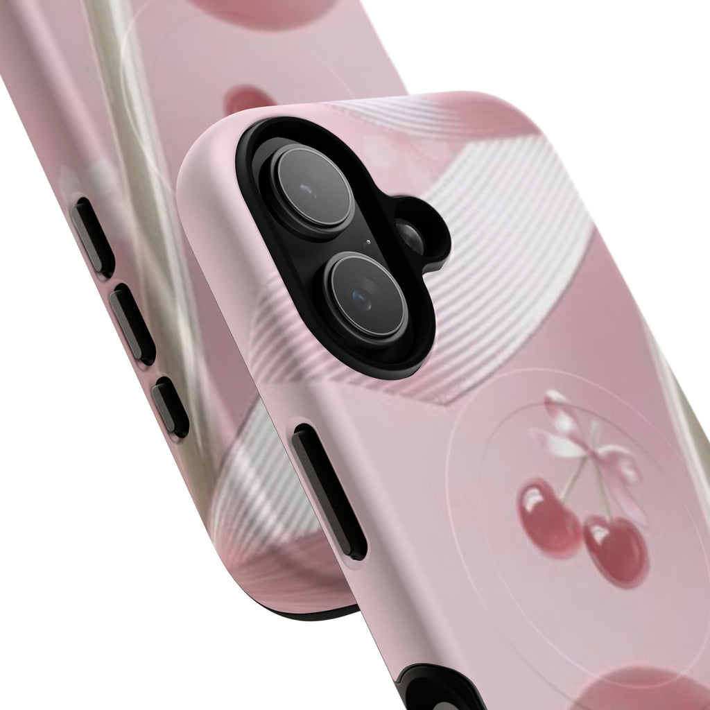 Pink Cherry MagSafe Phone Case — Tough Protective Cherry Design