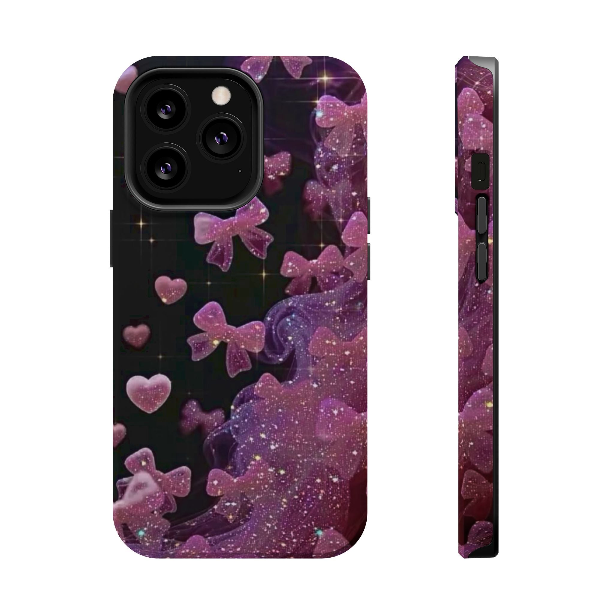 Galaxy Pink Butterflies Phone Case — Magnetic Impact-Resistant