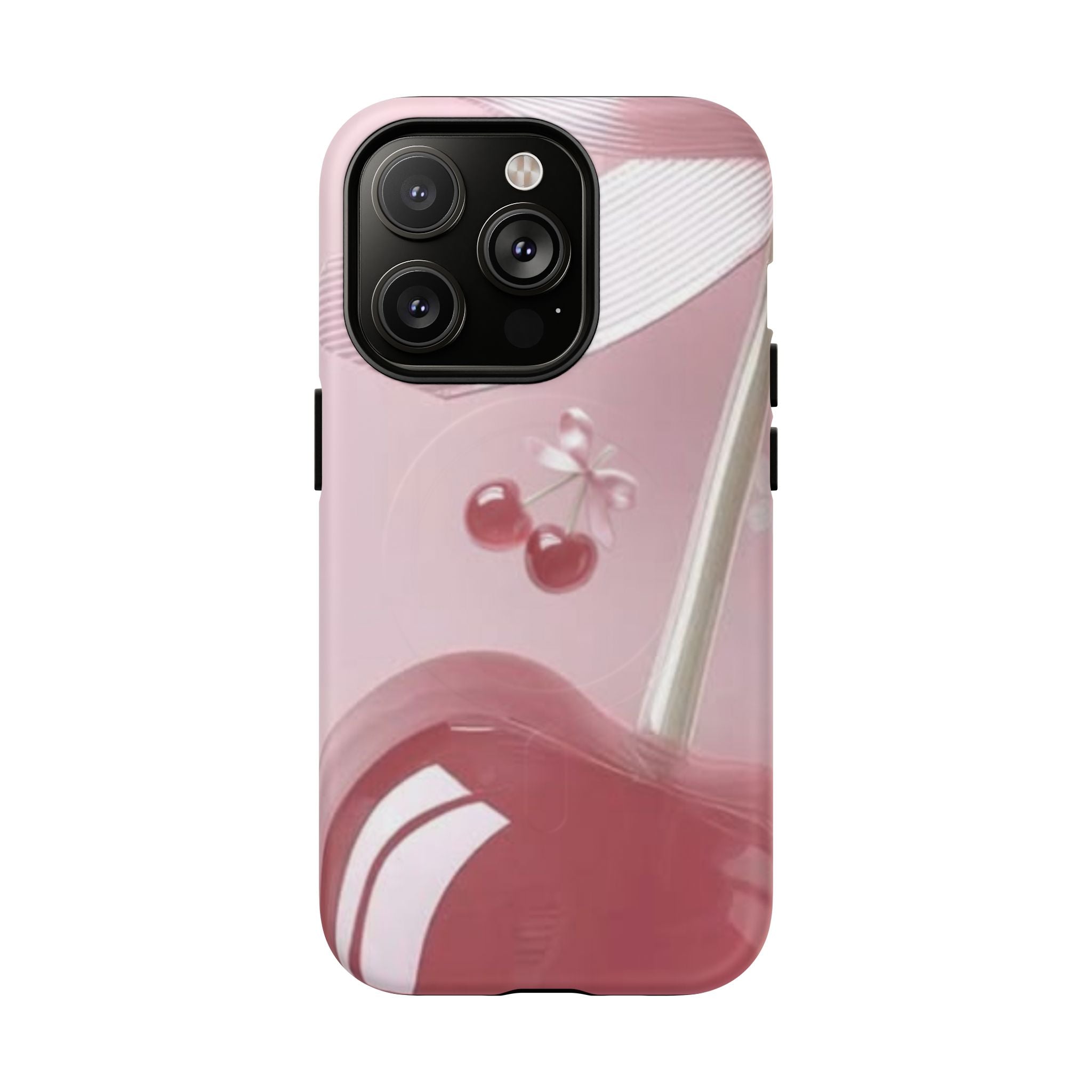 Pink Cherry MagSafe Phone Case — Tough Protective Cherry Design
