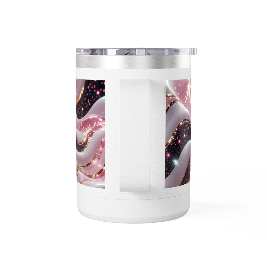 15oz Pink Marble Sparkle Tumbler Mug